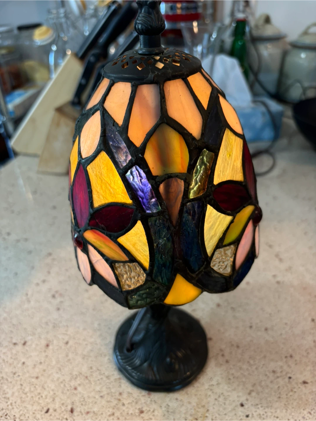 Tiffany Style Stained Glass Accent Lamp - photo 2