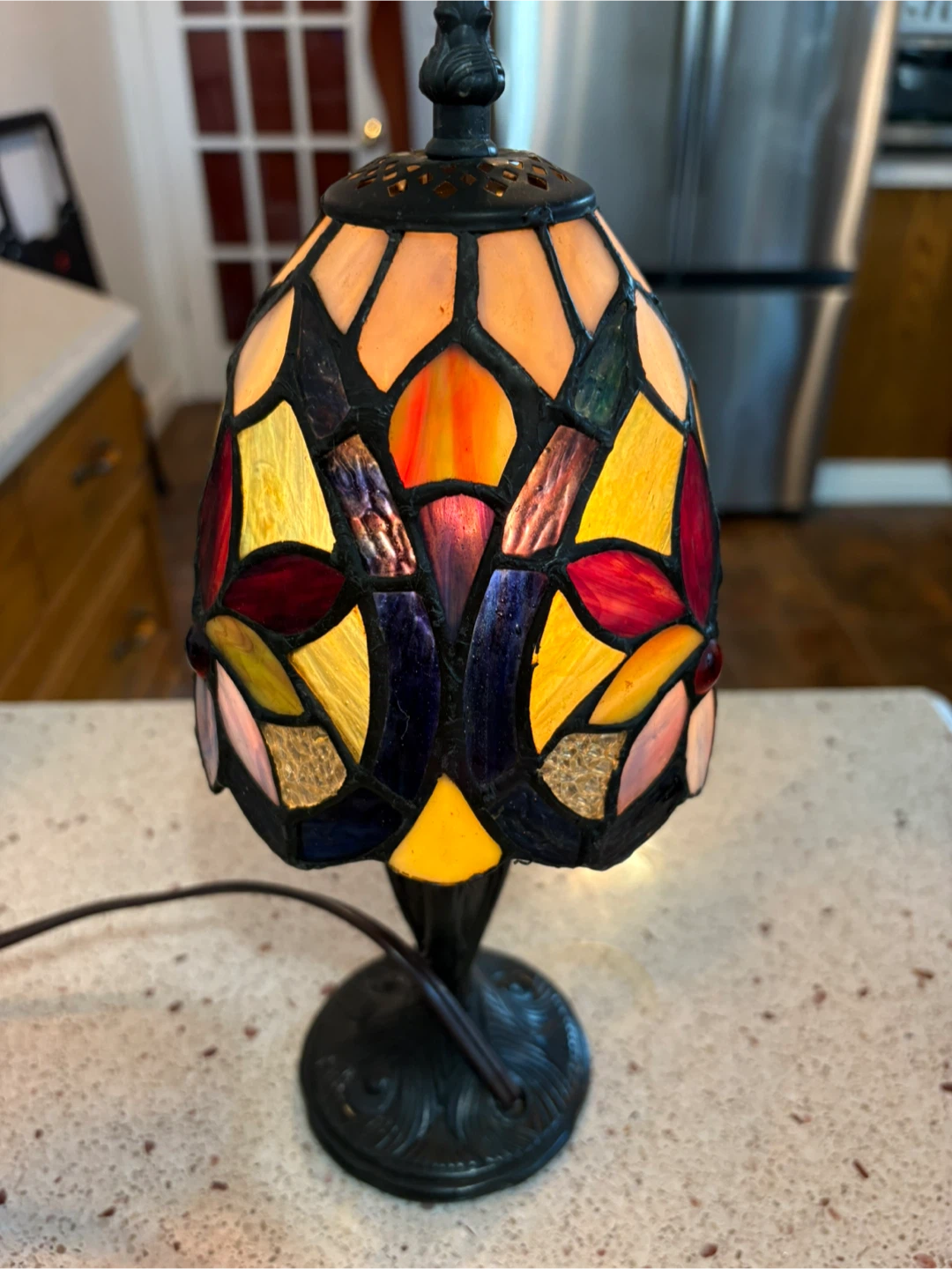Tiffany Style Stained Glass Accent Lamp - photo 3