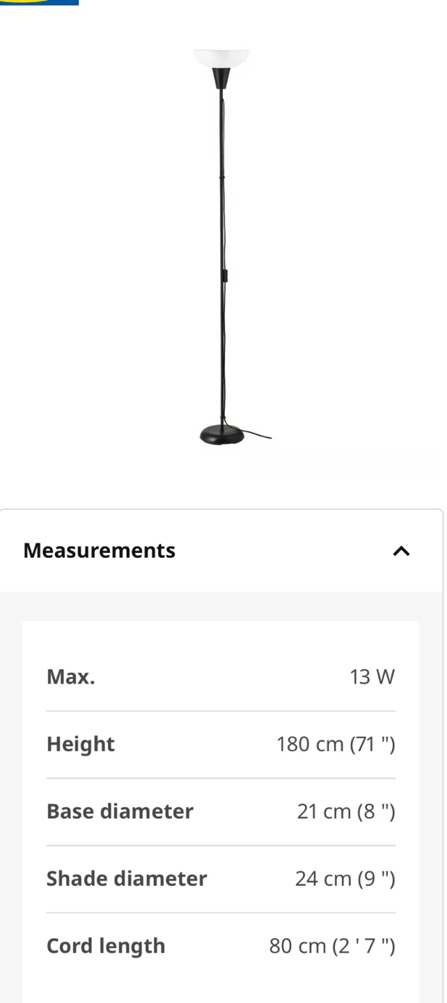 IKEA Tagarp floor lamp - black - photo 4