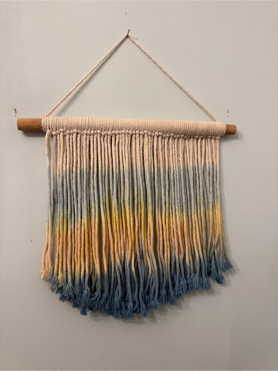 Dip-Dyed Macrame Wall Hanging