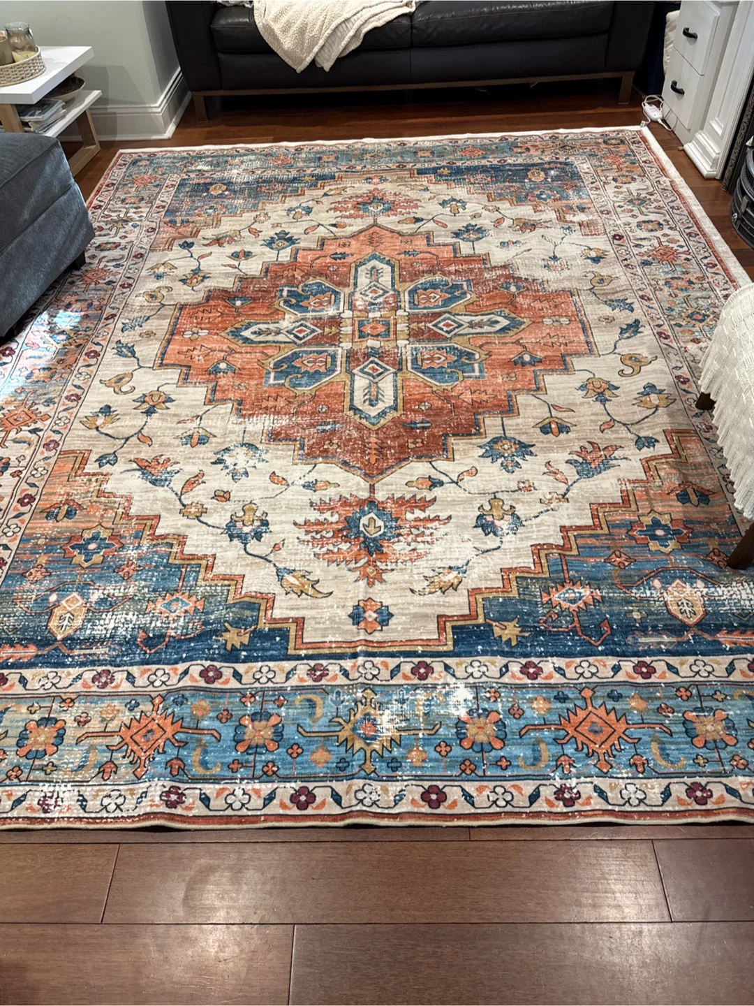 Distressed Medallion Area Rug