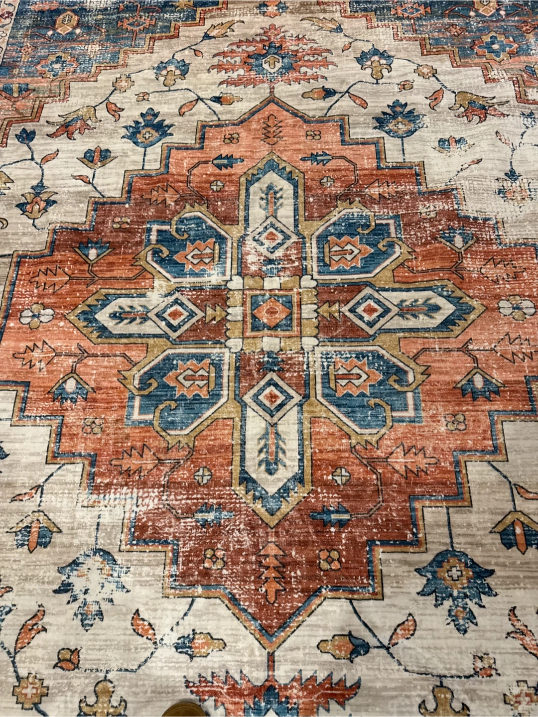 Distressed Medallion Area Rug - photo 3