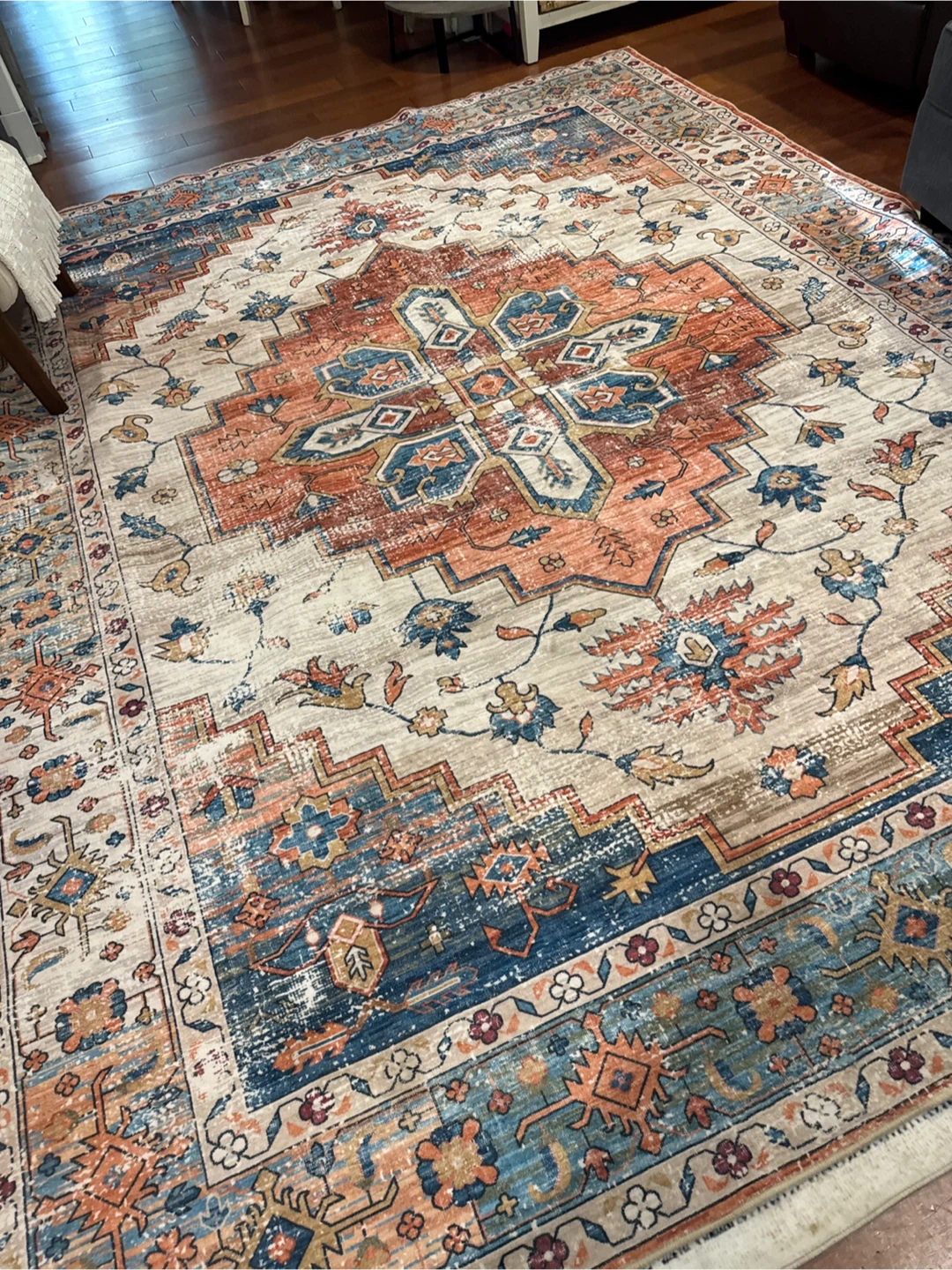 Distressed Medallion Area Rug - photo 4