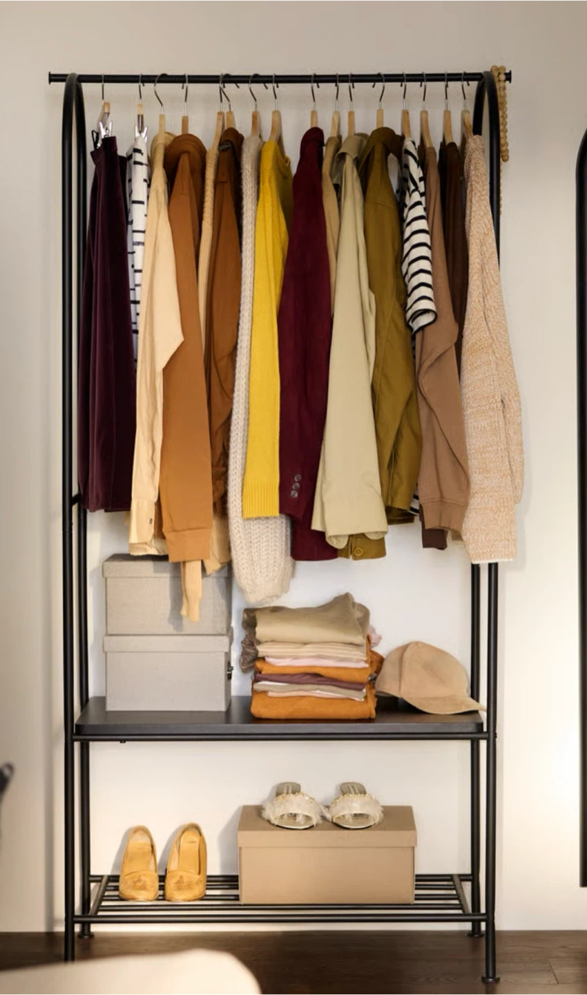 IKEA clothes rack with shoe storage - black - photo 5
