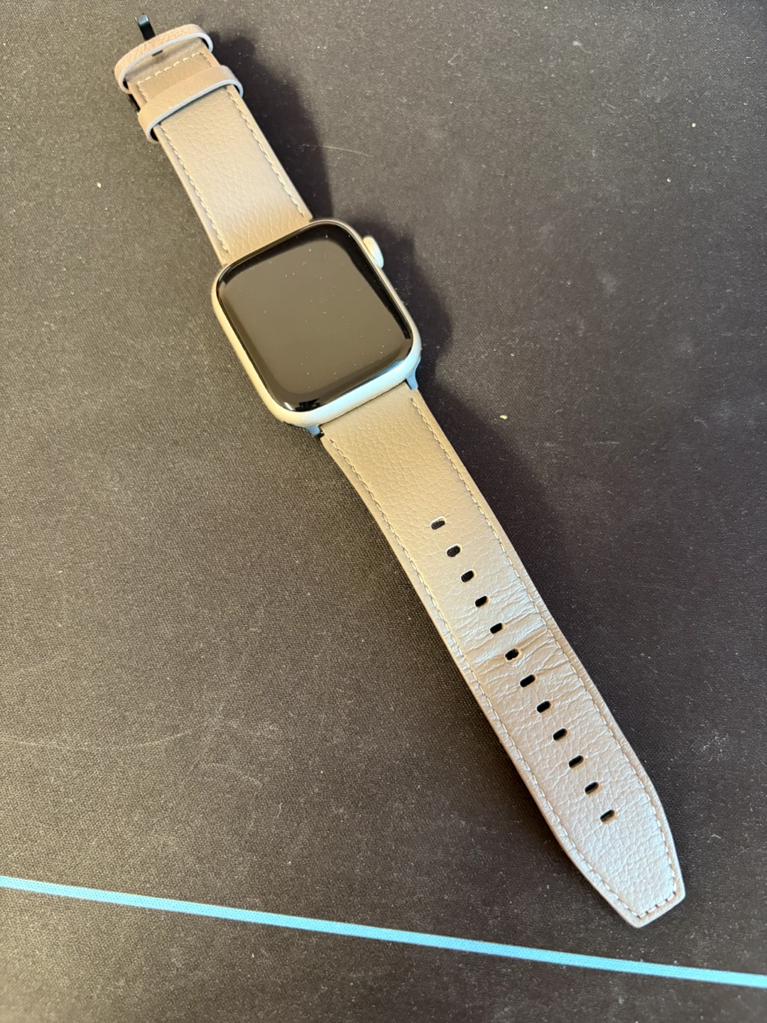 Leather Apple Watch Band - Beige
