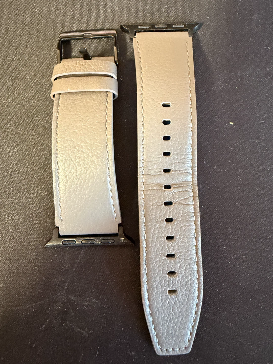 Leather Apple Watch Band - Beige - photo 2