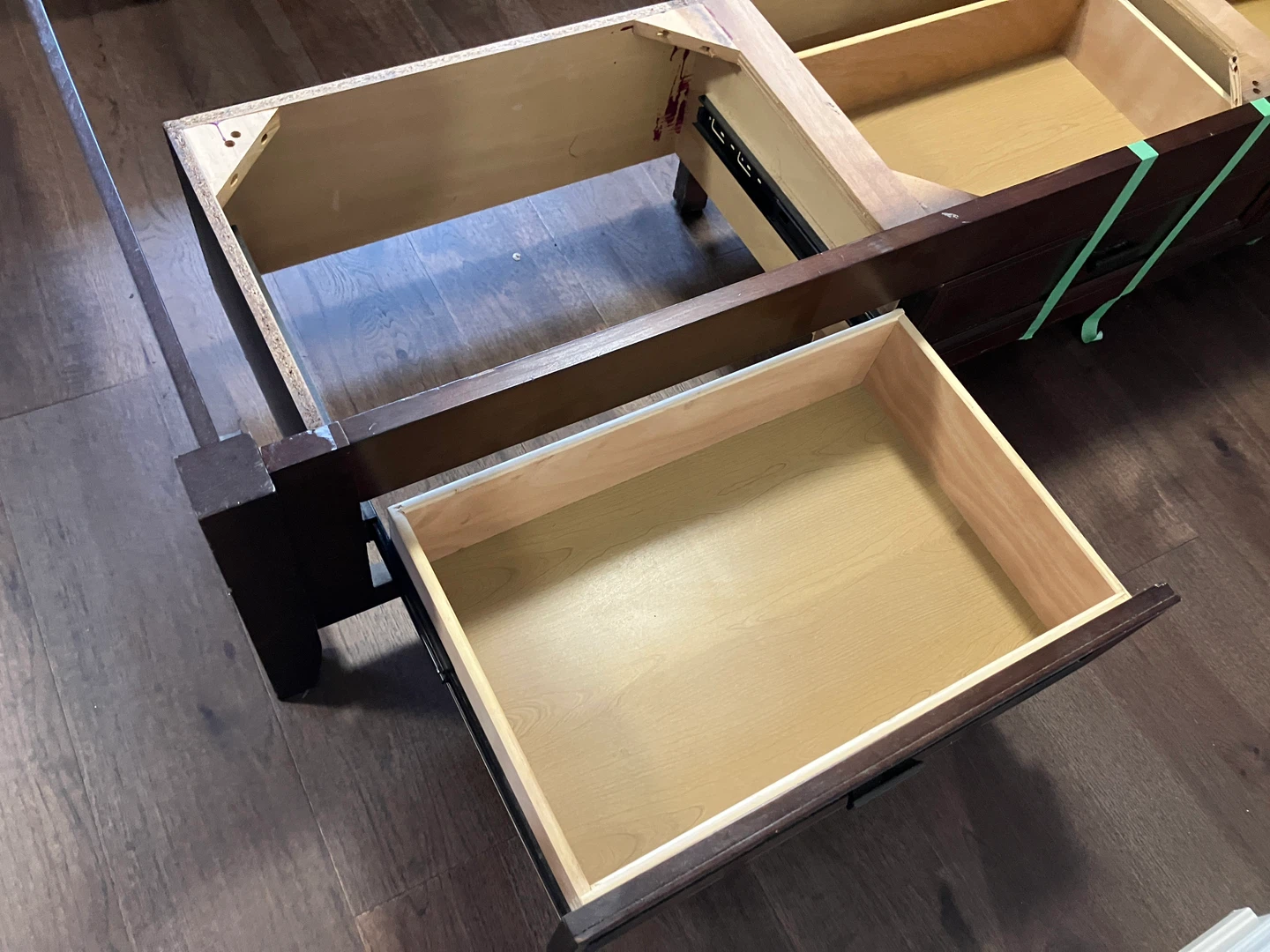 Dark Wood Storage Bed Frame with Headboard - photo 5