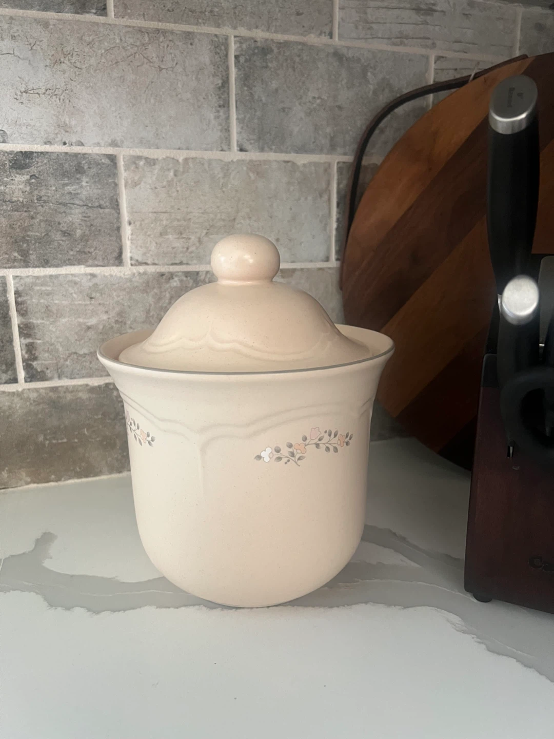 Vintage Ceramic Storage Jar with Lid - photo 2