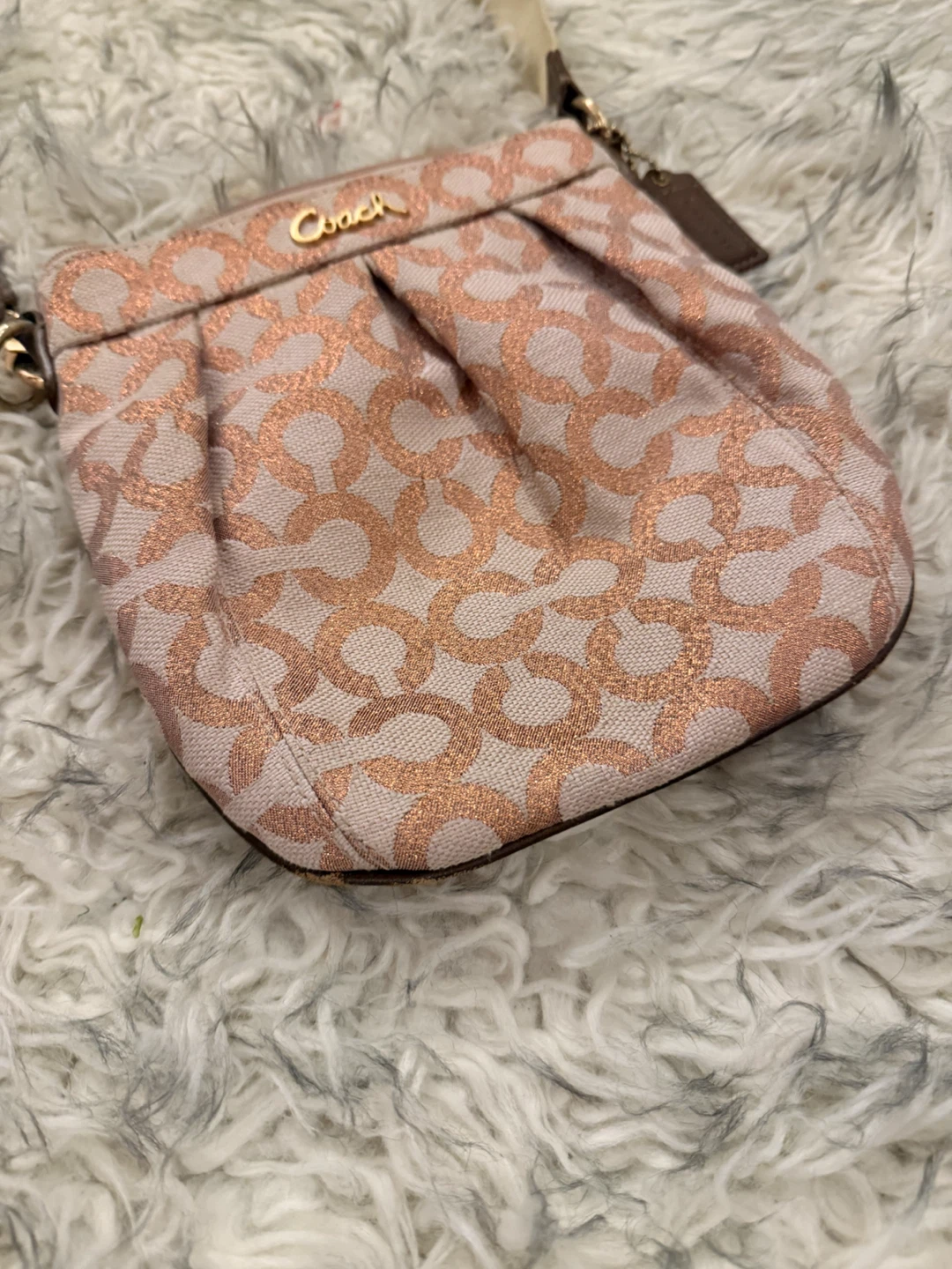 Coach Signature Crossbody Mini Bag - Blush Pink / Bronze - photo 3