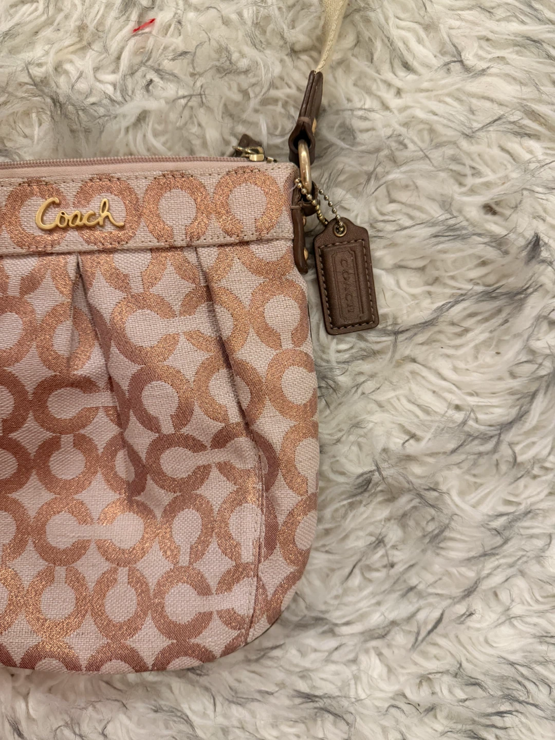 Coach Signature Crossbody Mini Bag - Blush Pink / Bronze - photo 4
