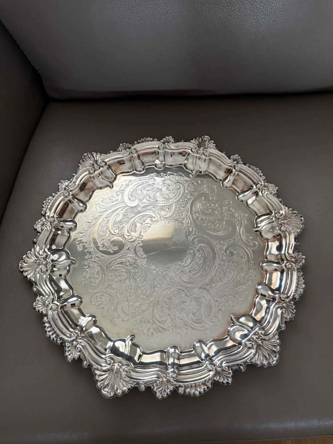 Ornate Silver Plated Serving Tray
