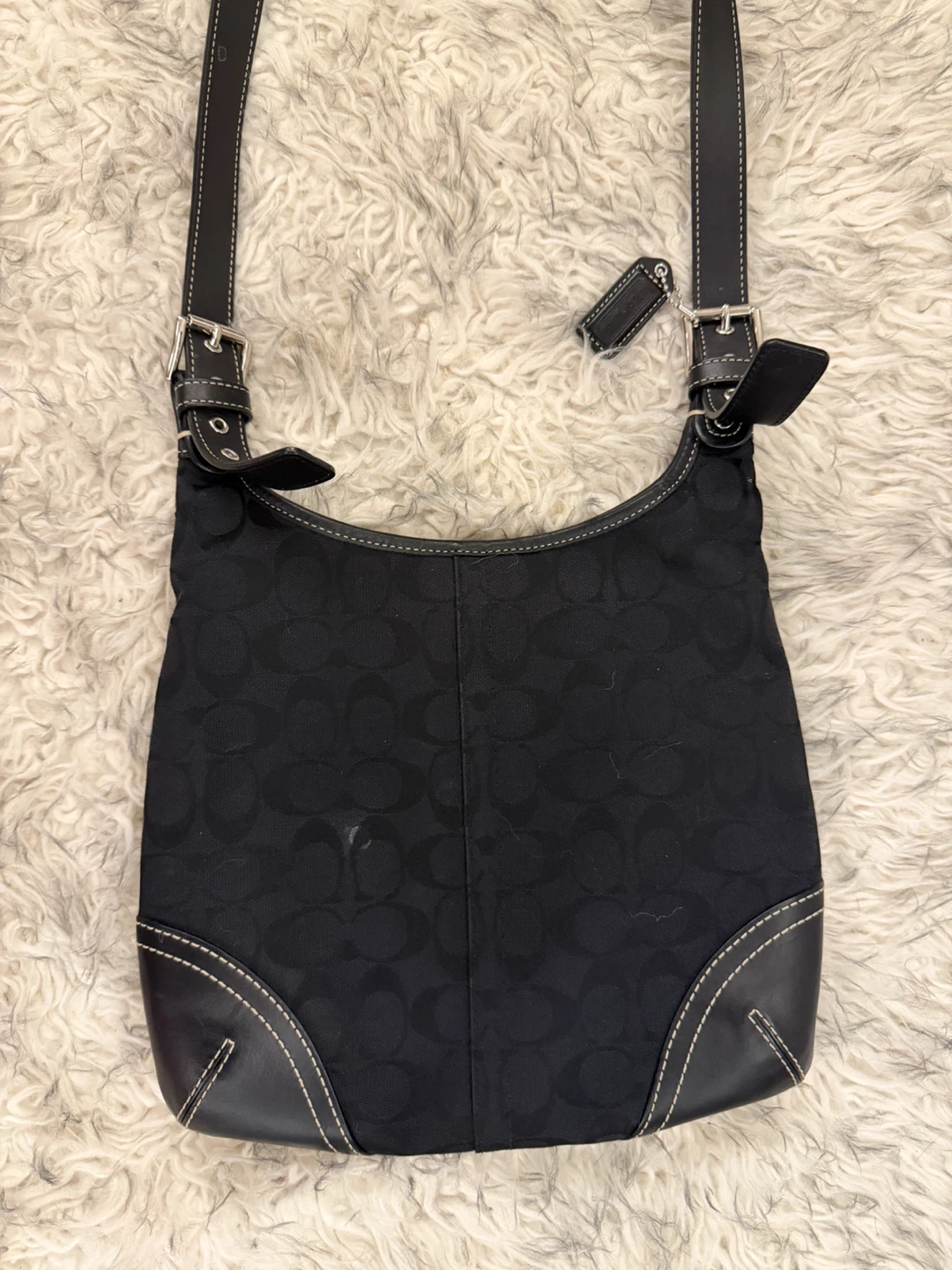Coach Hampton Signature Hippie Bag - Black - photo 2