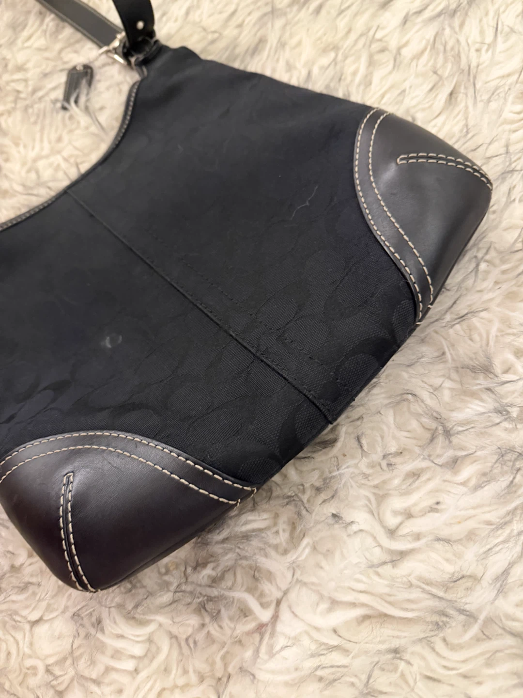 Coach Hampton Signature Hippie Bag - Black - photo 3