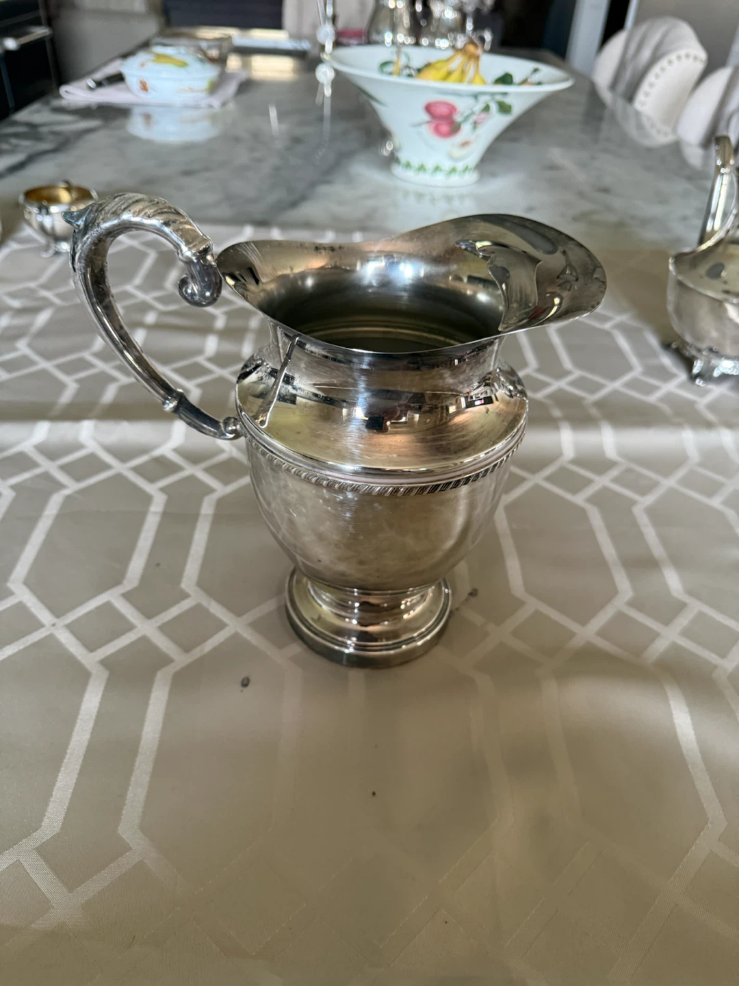 Silver-plated creamer jug