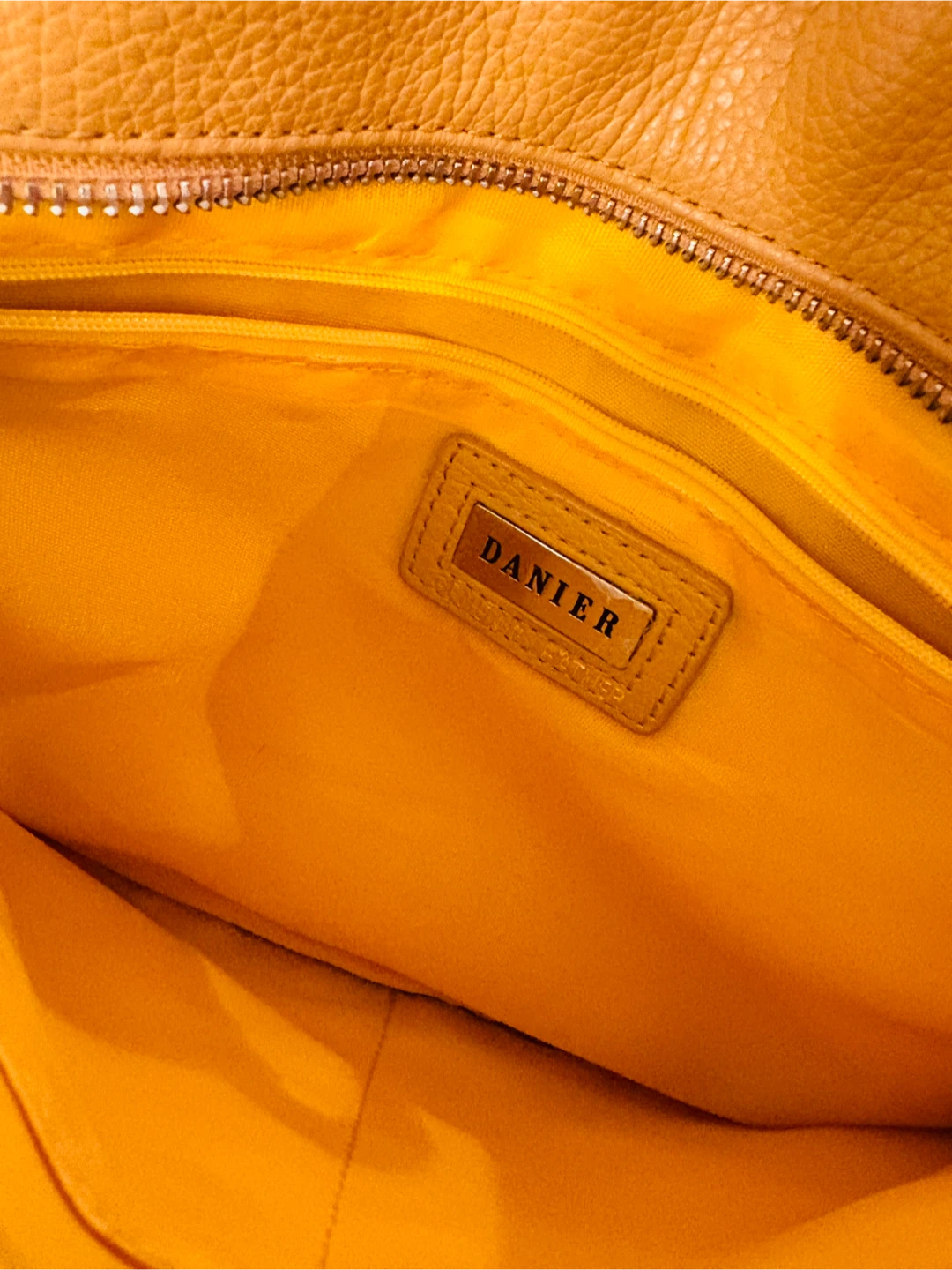 Danier Leather Messenger Bag Mustard Yellow - photo 4