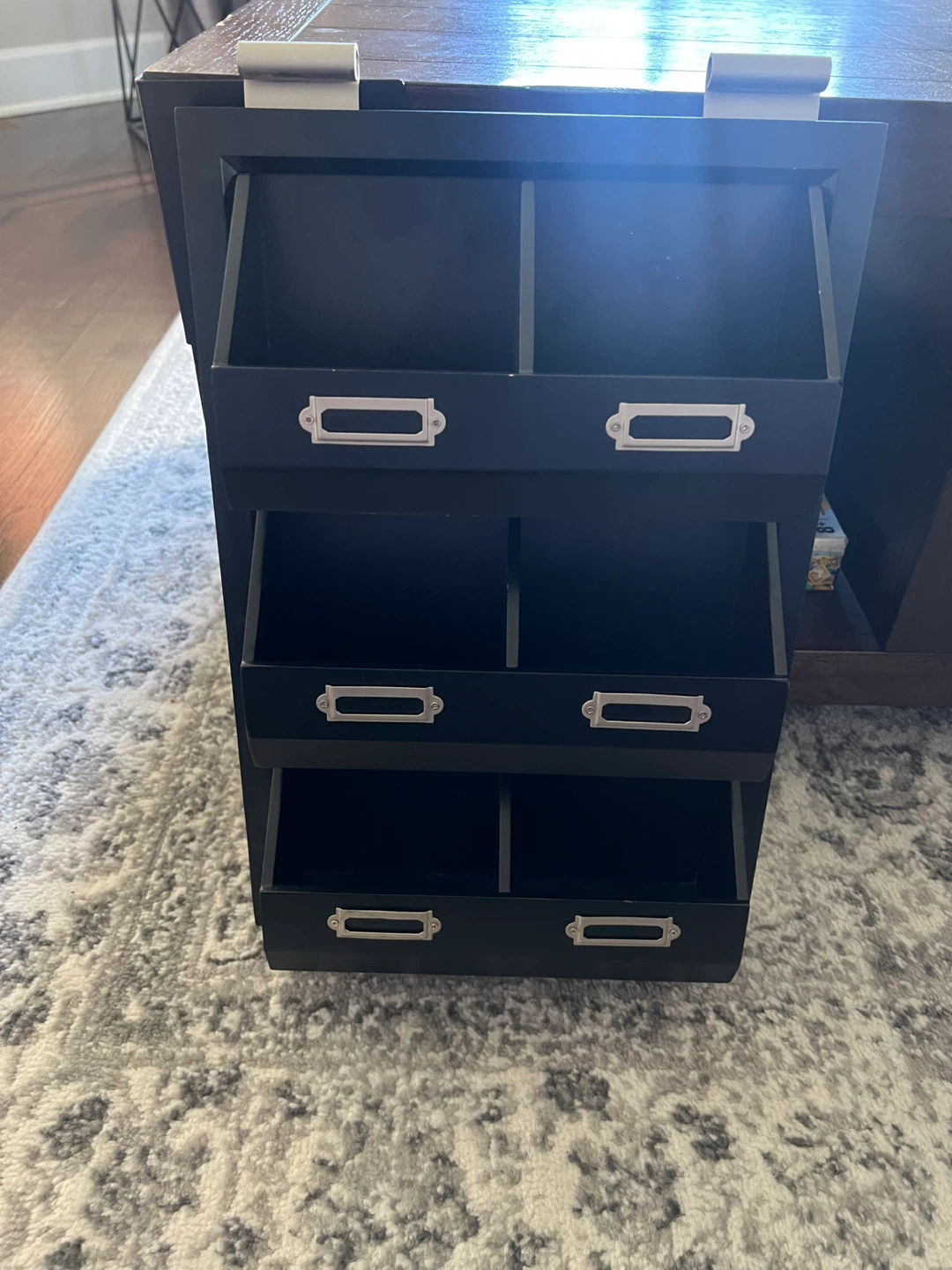 Pottery Barn Black Desktop Organizer