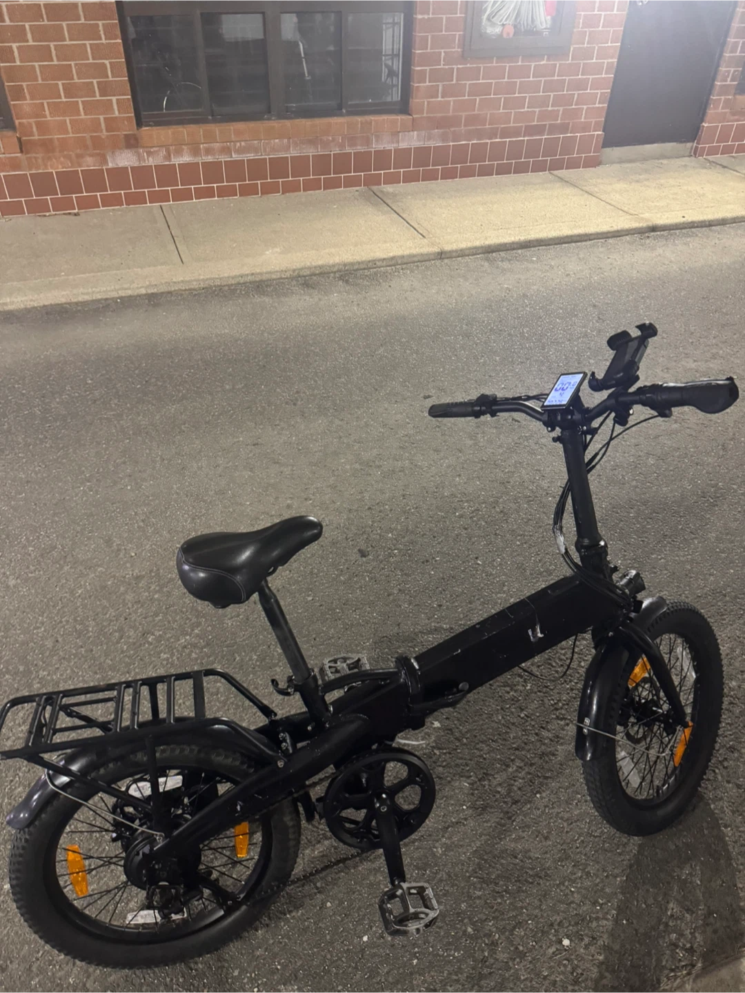 Black Folding Electric Bike