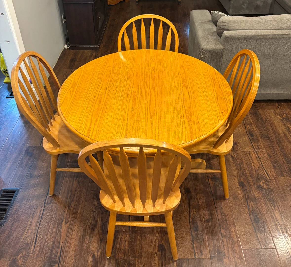 Wooden Dining Table and 4 Chairs Set