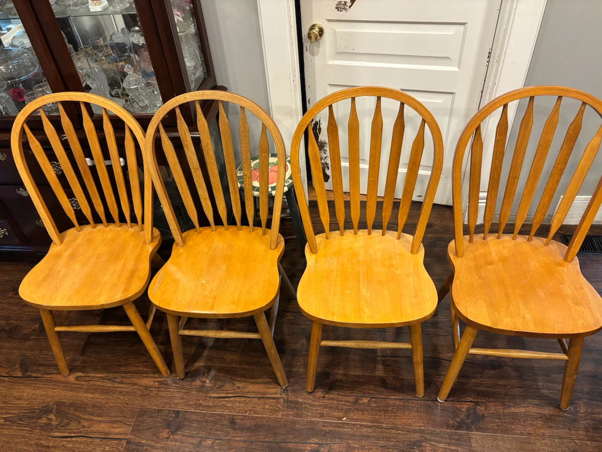 Wooden Dining Table and 4 Chairs Set - photo 4