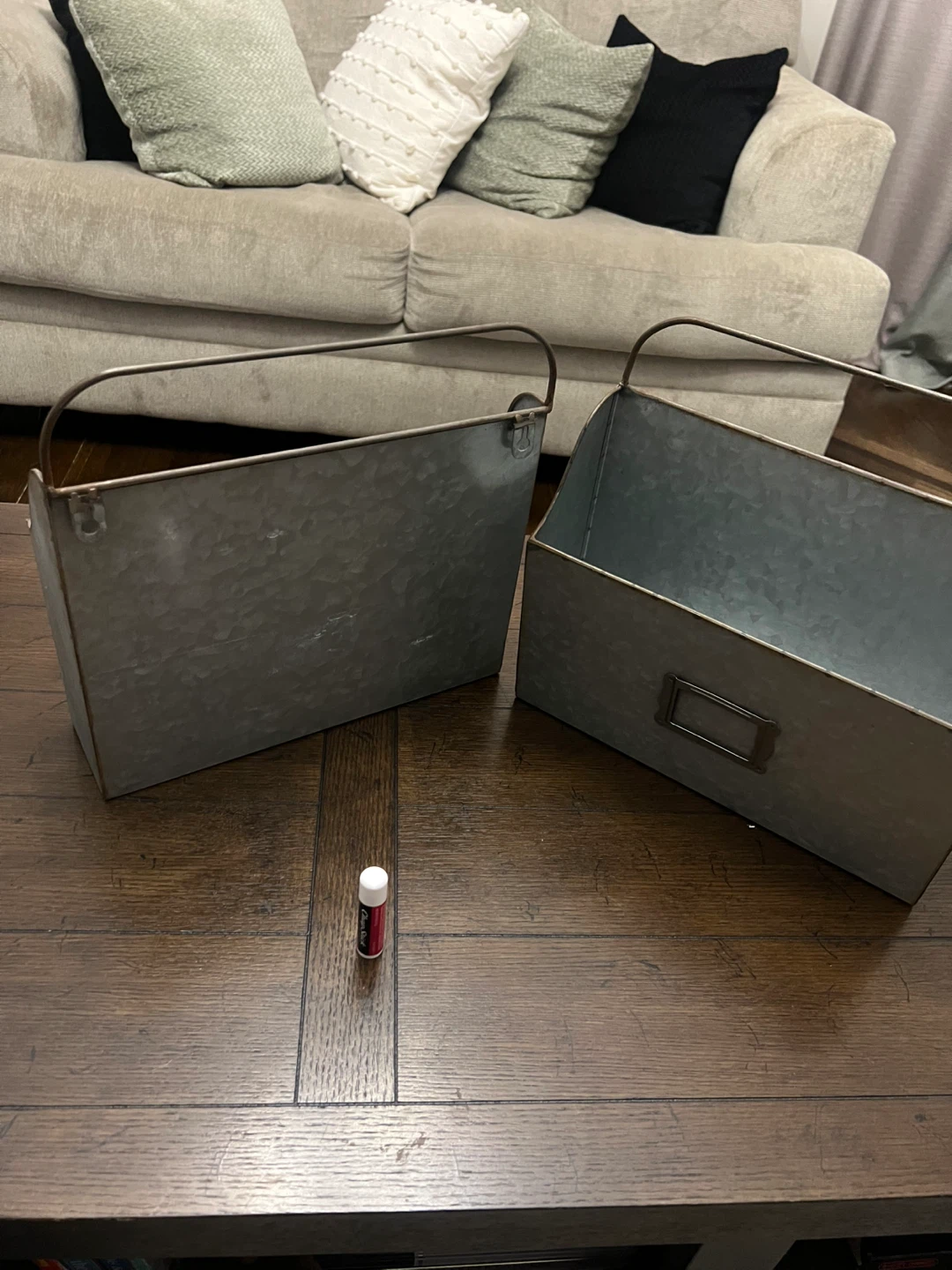 Galvanized Metal Storage Bins (Set of 2) - photo 2