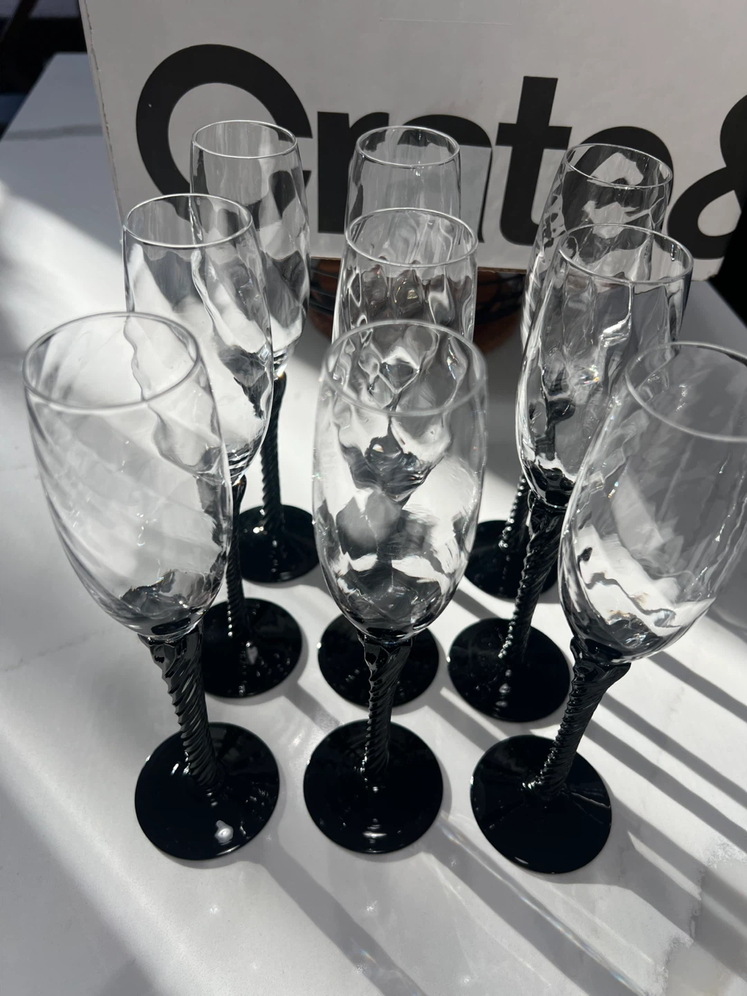 Crate & Barrel Champagne Flutes (Set of 9) - photo 4