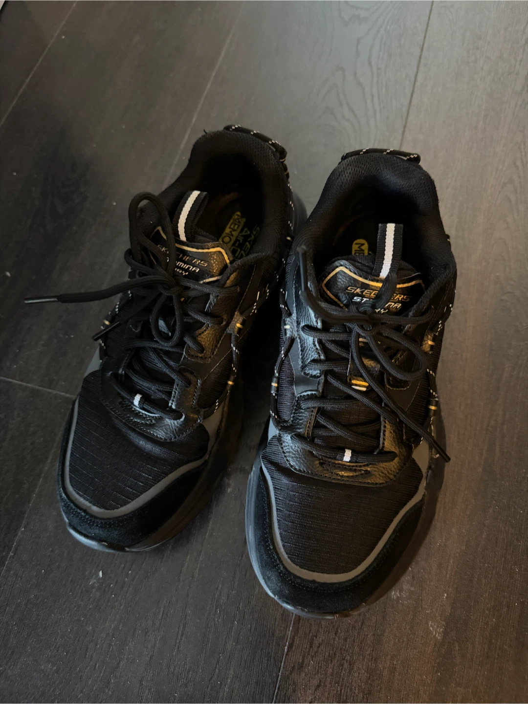 Skechers Men's Memory Foam "Stamina Airy" Shoes - Black