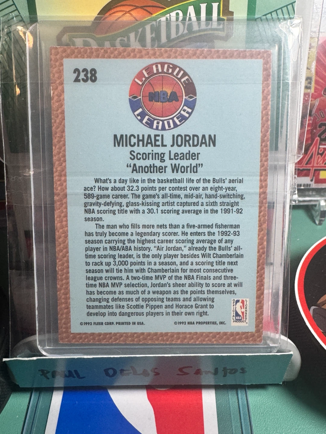 1992-93 Fleer Michael Jordan Scoring Leader Basketball Card - photo 3