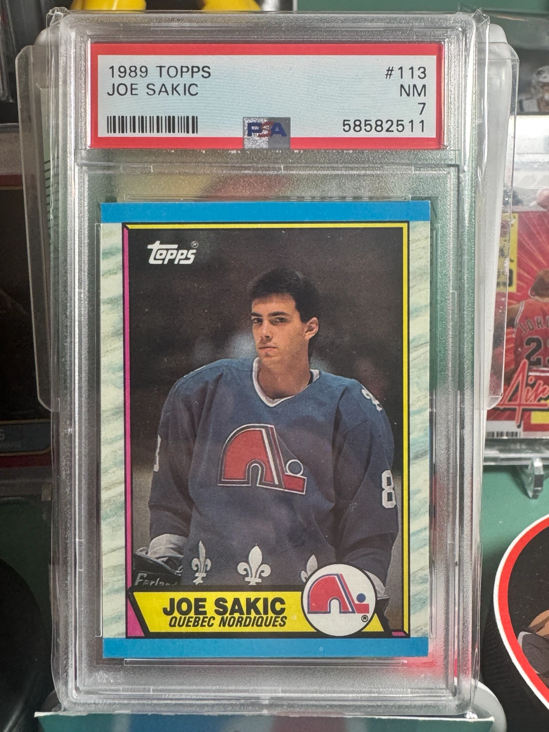 1989 Topps Joe Sakic #113 PSA 7 NM Card