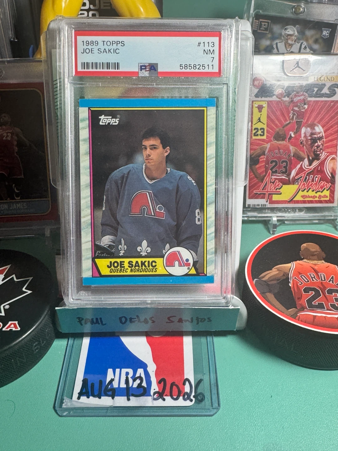 1989 Topps Joe Sakic #113 PSA 7 NM Card - photo 2