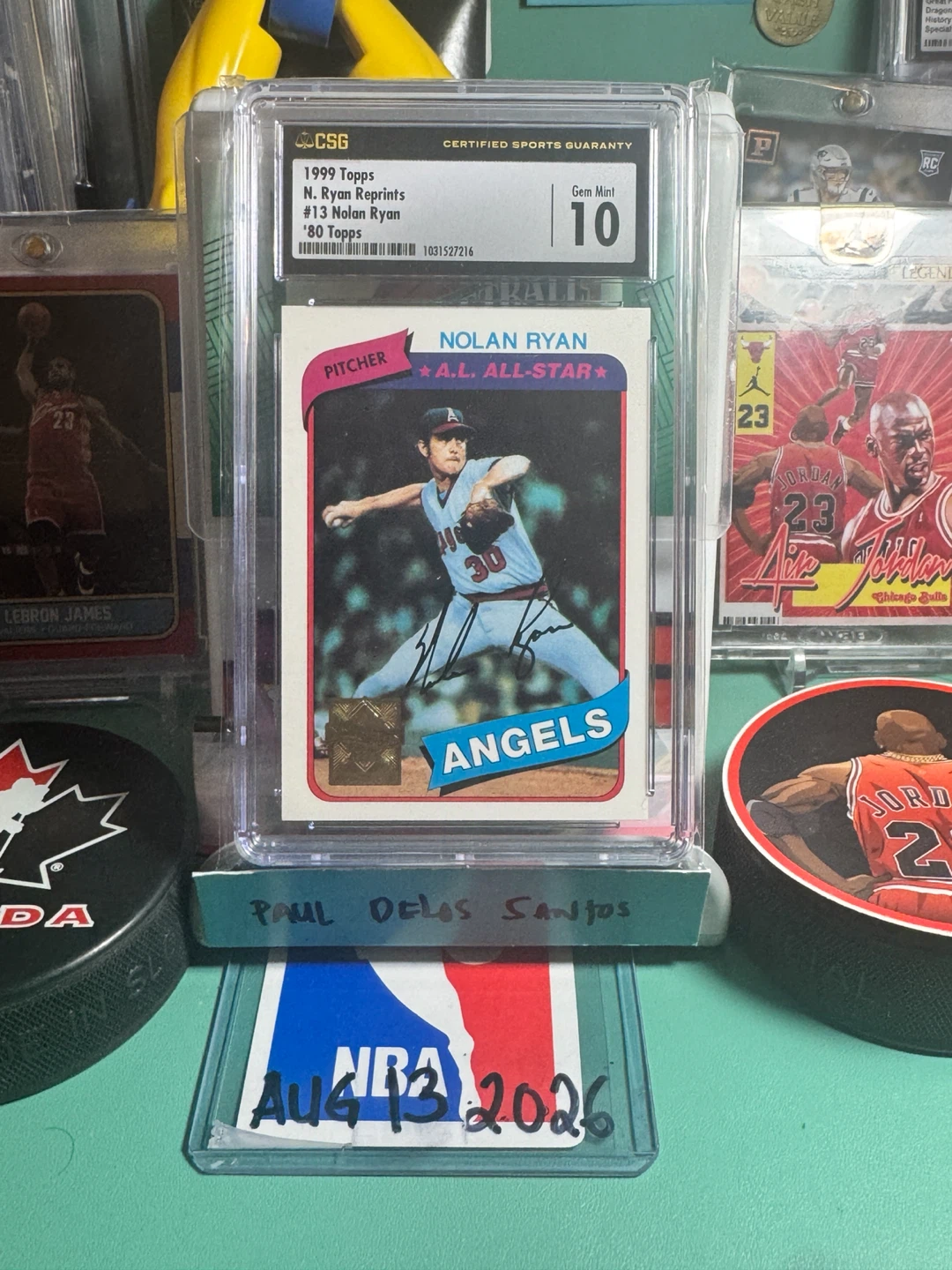 1999 Topps Nolan Ryan Reprints #13 '80 Topps Gem Mint 10 - photo 2