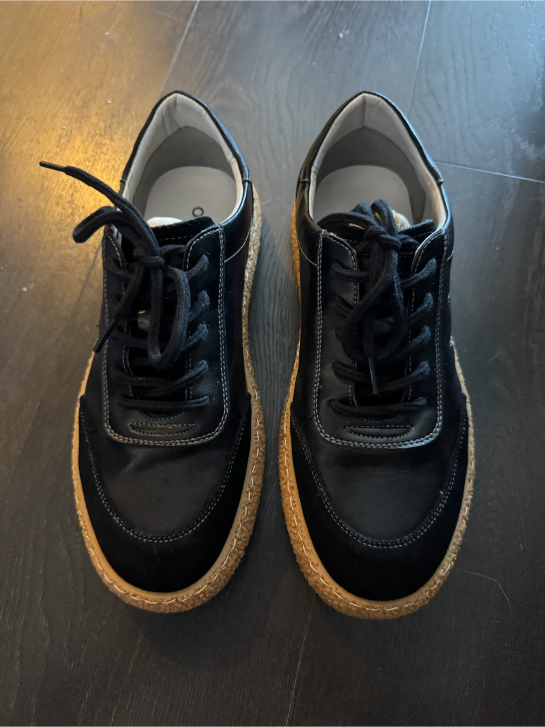 Black Leather & Suede Sneakers