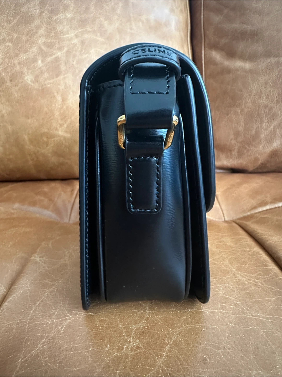 CELINE Black Leather Triomphe Bag - photo 3