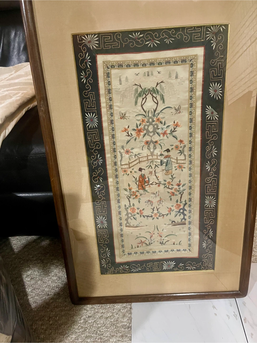 Framed Silk Embroidery Wall Art - photo 2