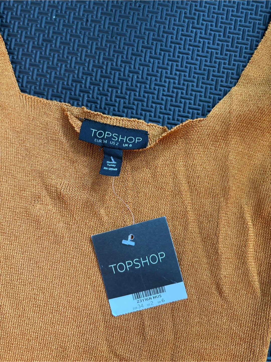 Topshop Mustard Cold Shoulder Sweater - photo 2