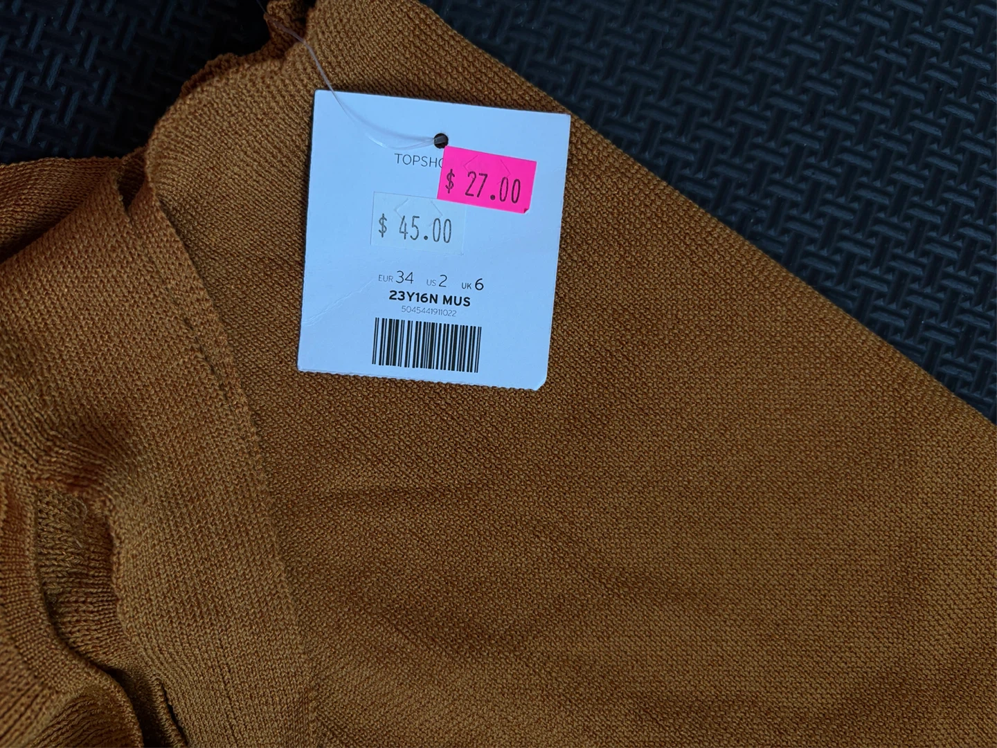 Topshop Mustard Cold Shoulder Sweater - photo 3