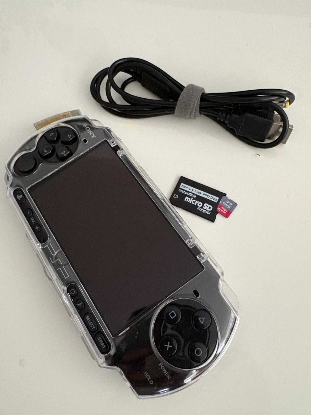 Modded Sony PSP - Clear Shell + 64GB Storage Bundle - photo 2