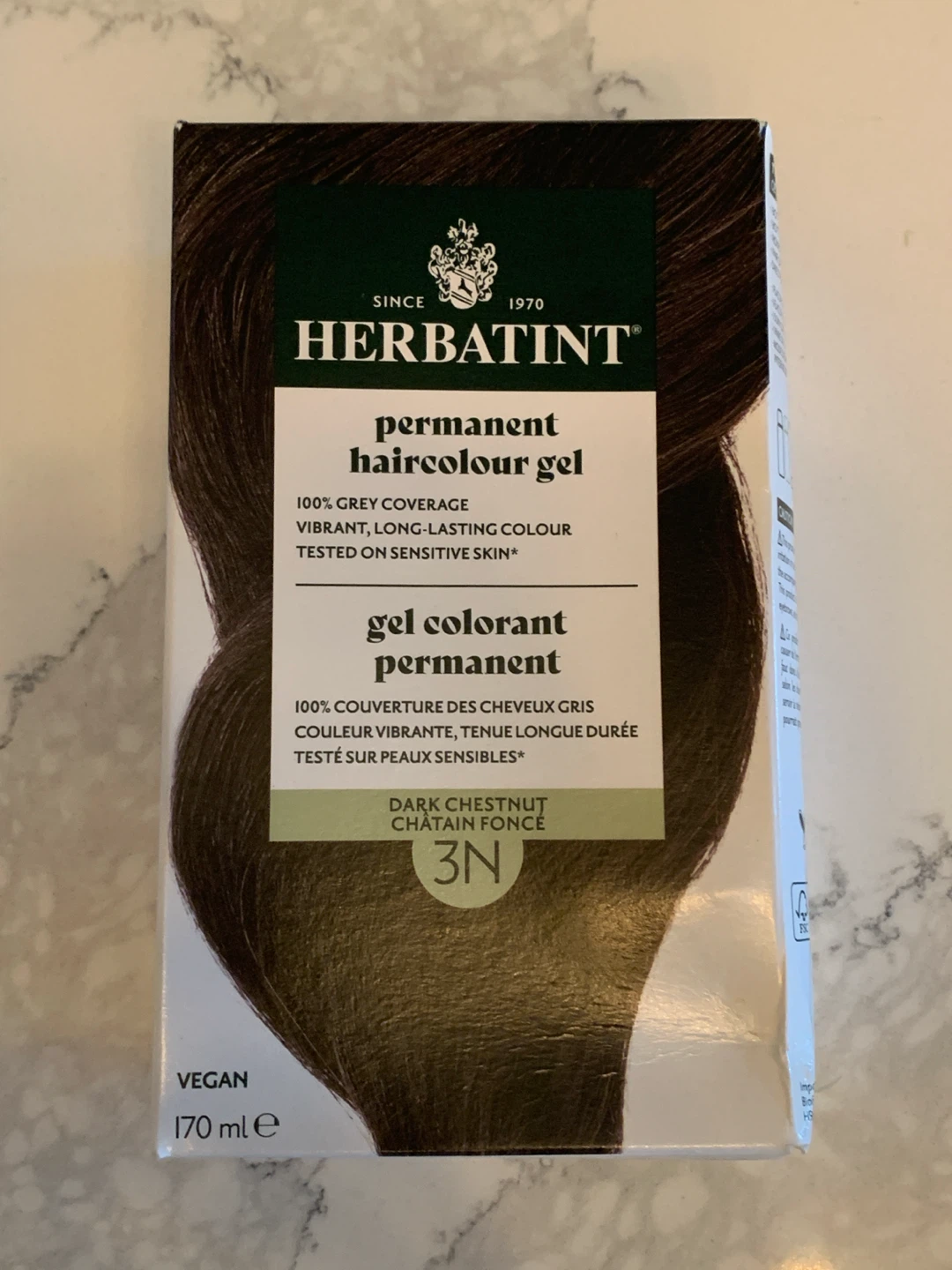 Brand New - Herbatint Haircolour Gel 3N Dark Chestnut