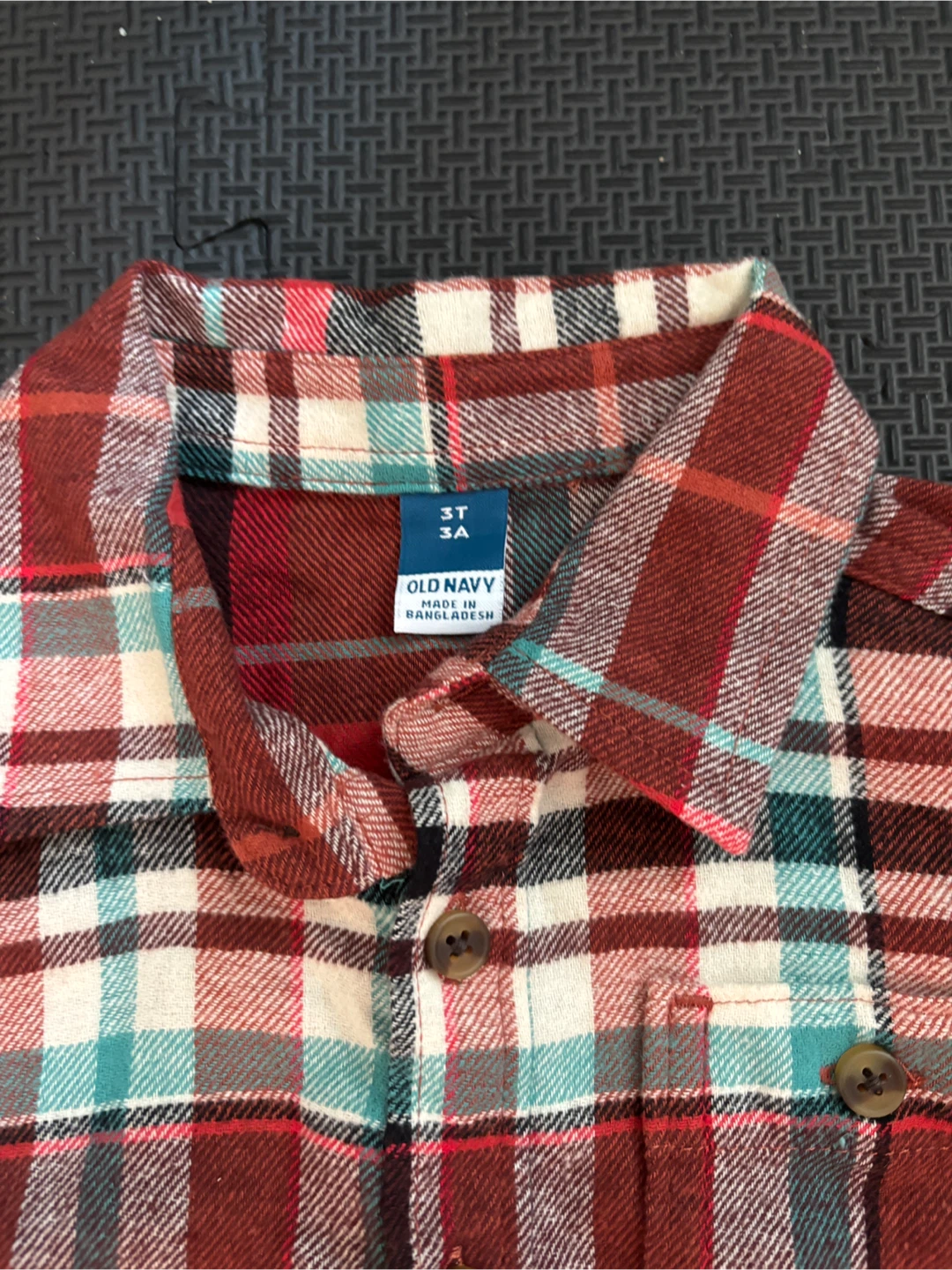 Old Navy Plaid Flannel Shirt - Size 3T - photo 2
