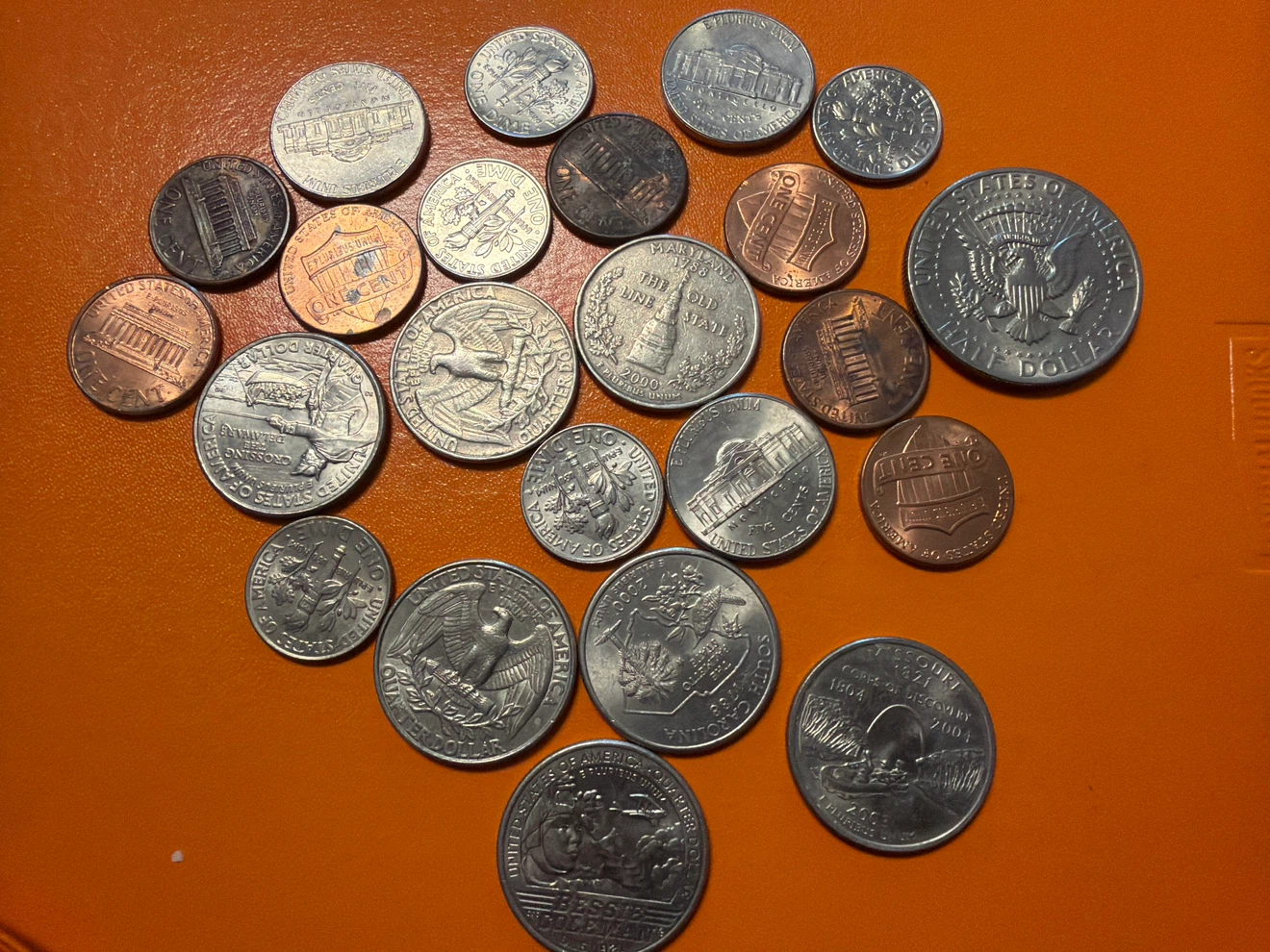 Mixed US Coins - Pennies, Nickels, Dimes, Quarters, Half Dollar - photo 2