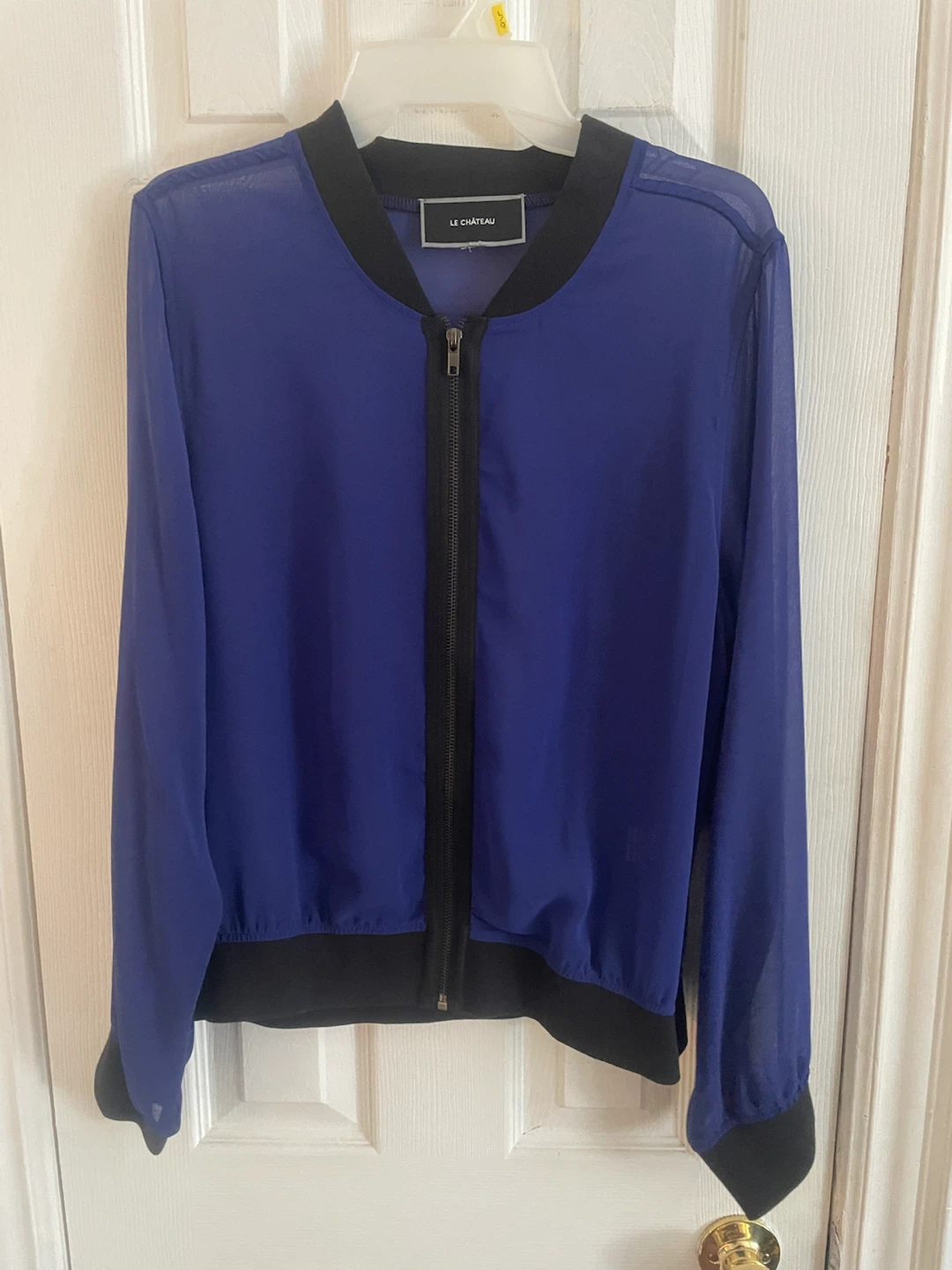 Le Château Blue Sheer Bomber Jacket