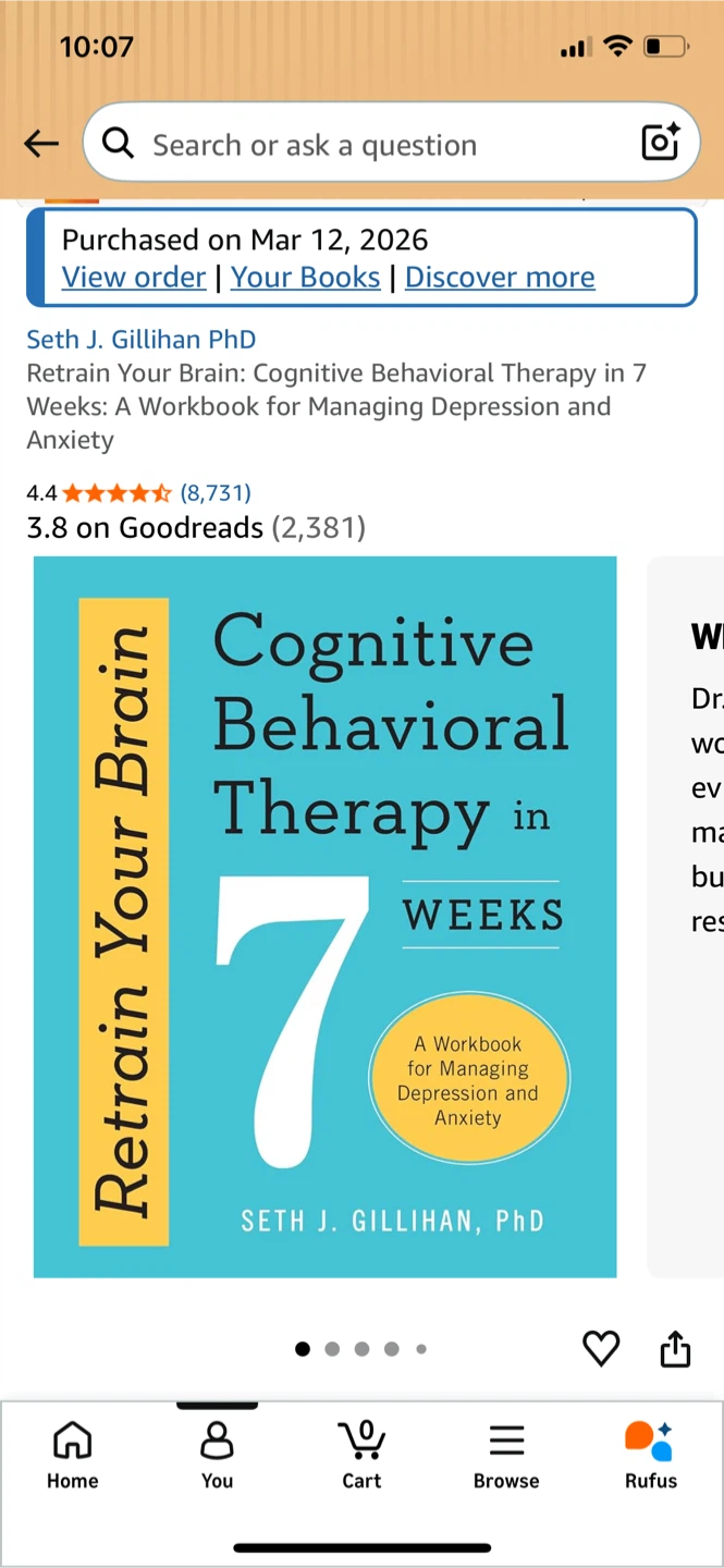 Book: Retrain Your Brain: Cognitive Behavioral Therapy