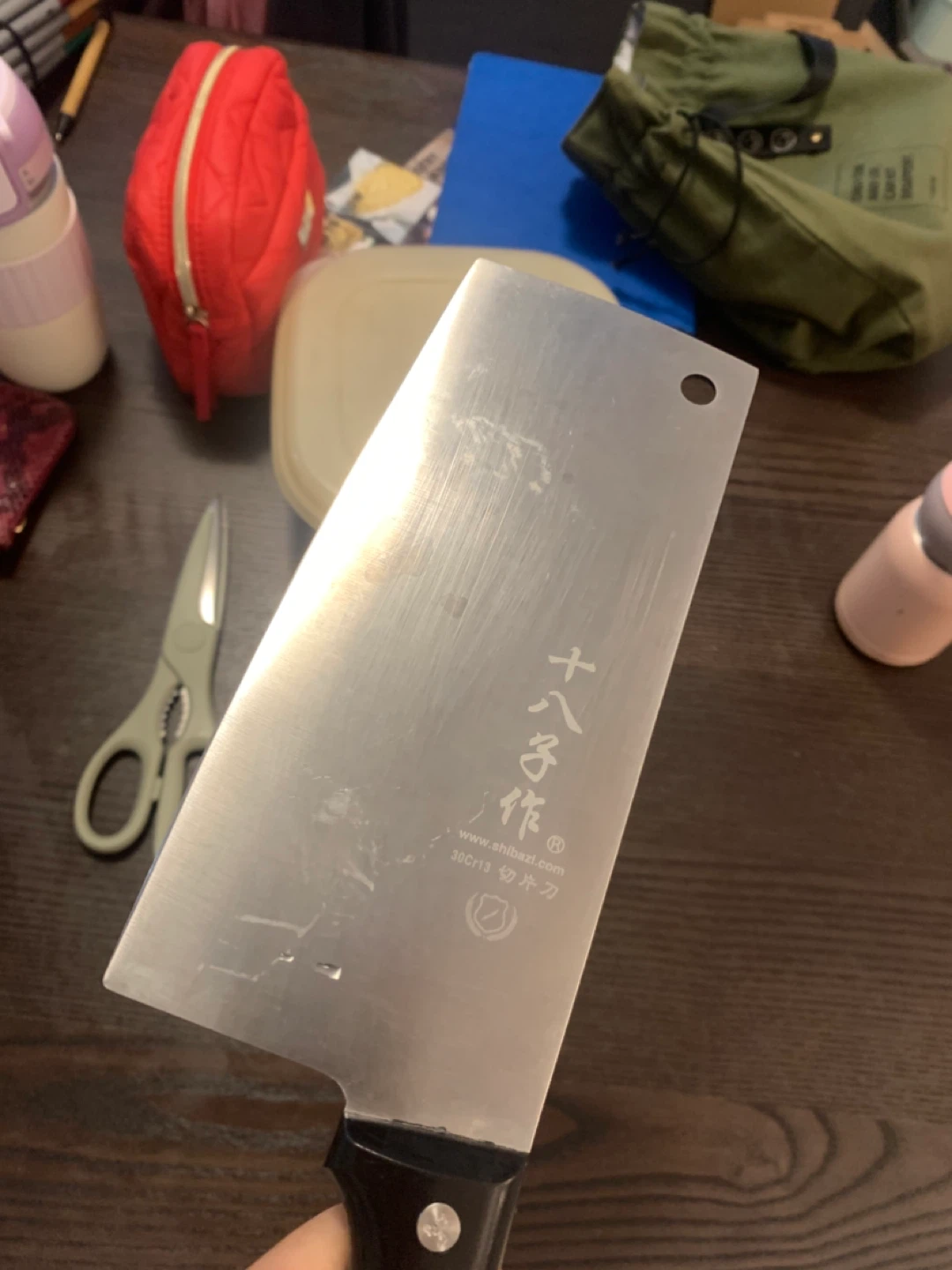 SHI BA ZI ZUO Chinese Cleaver Meat Bone Chopper Chef Knife - photo 3
