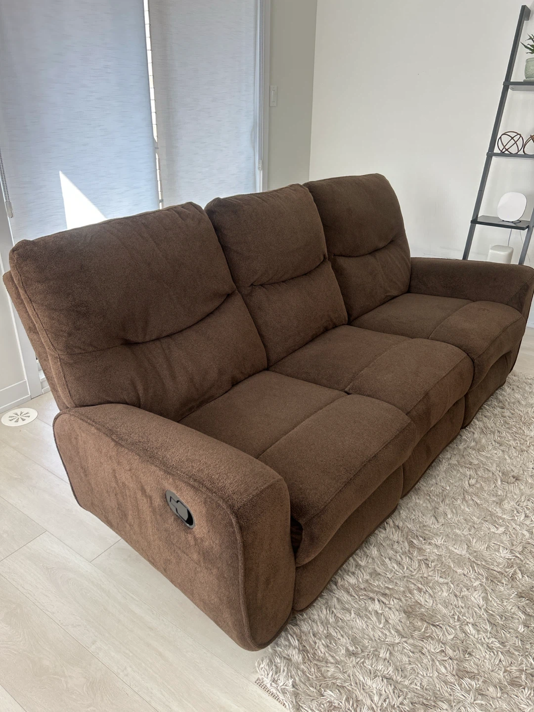 Brown Reclining Sofa
