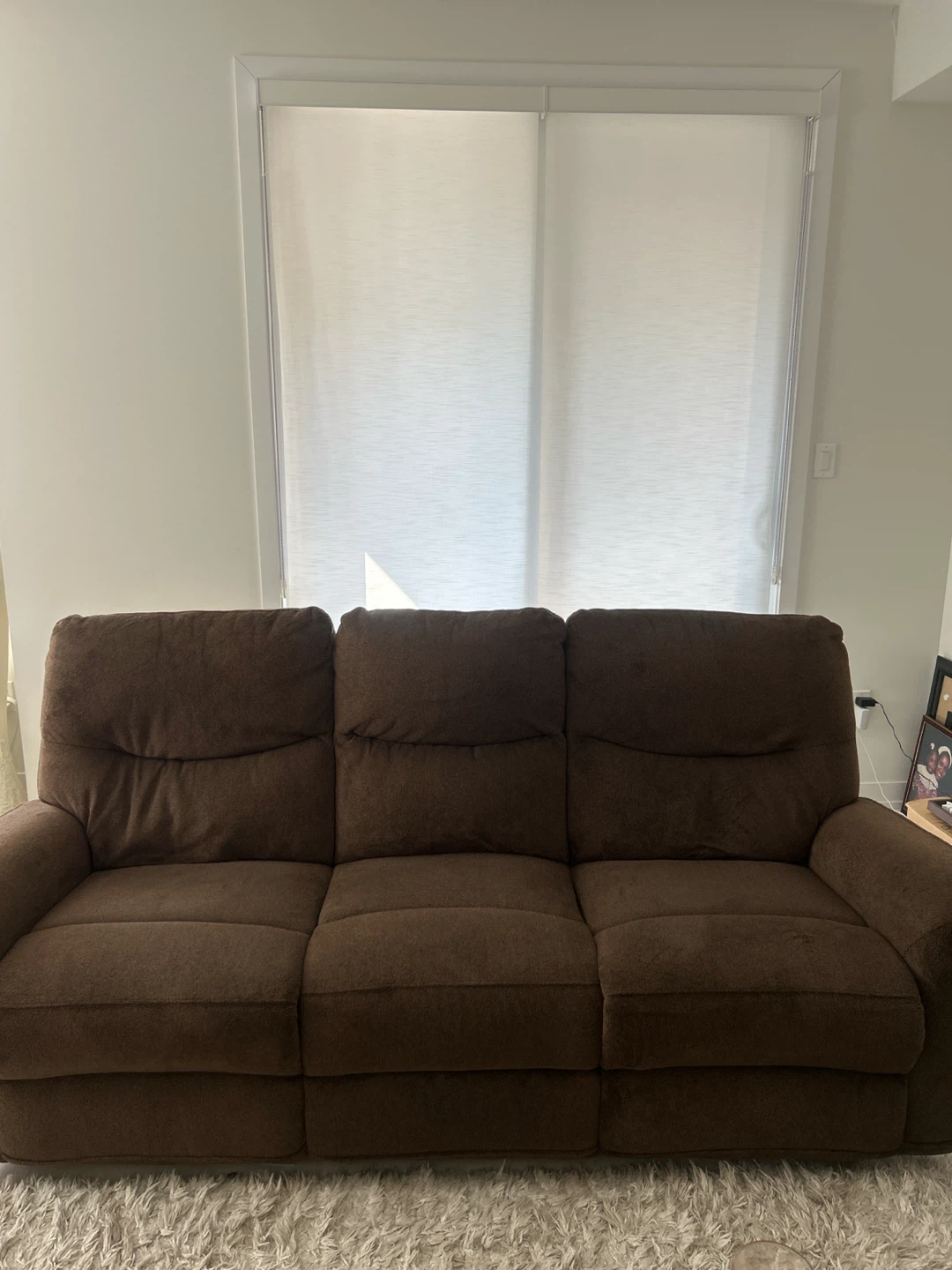 Brown Reclining Sofa - photo 2