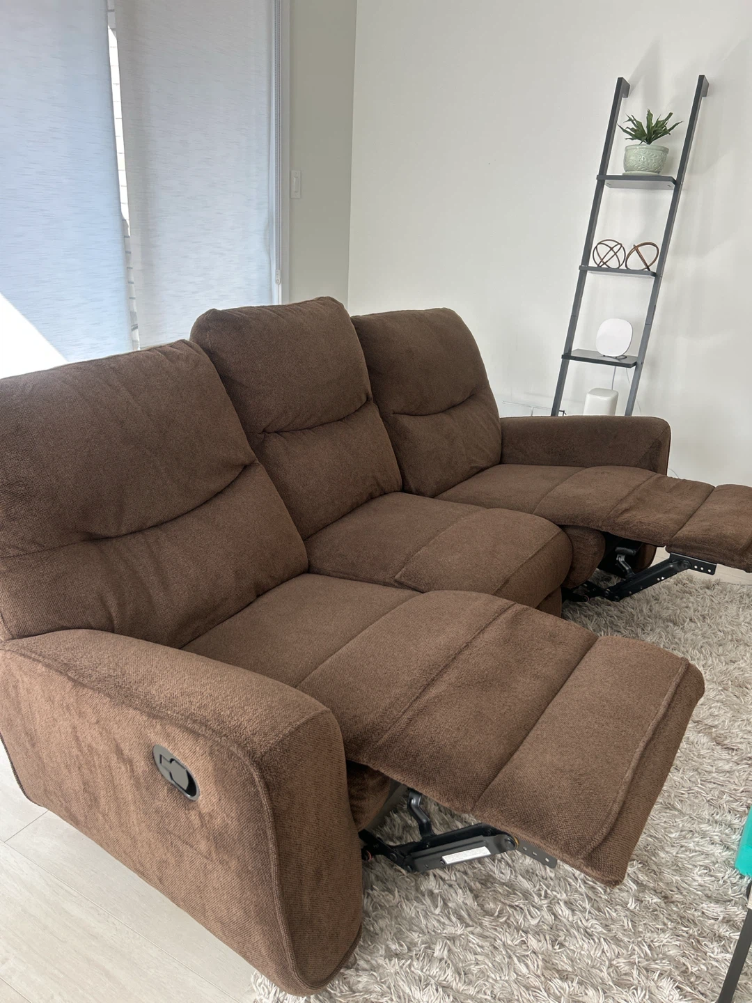 Brown Reclining Sofa - photo 3