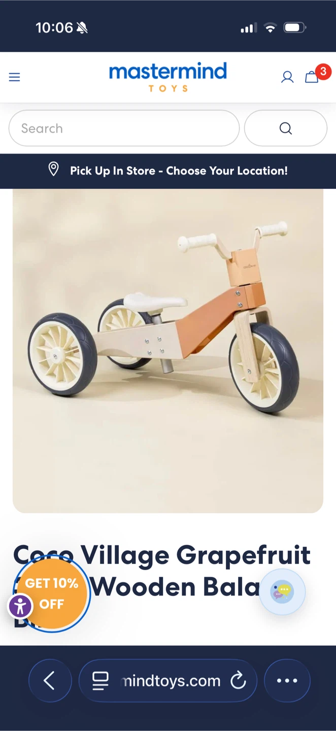 Coco Village Grapefruit 3-in-1 Wooden Balance Bike - photo 3