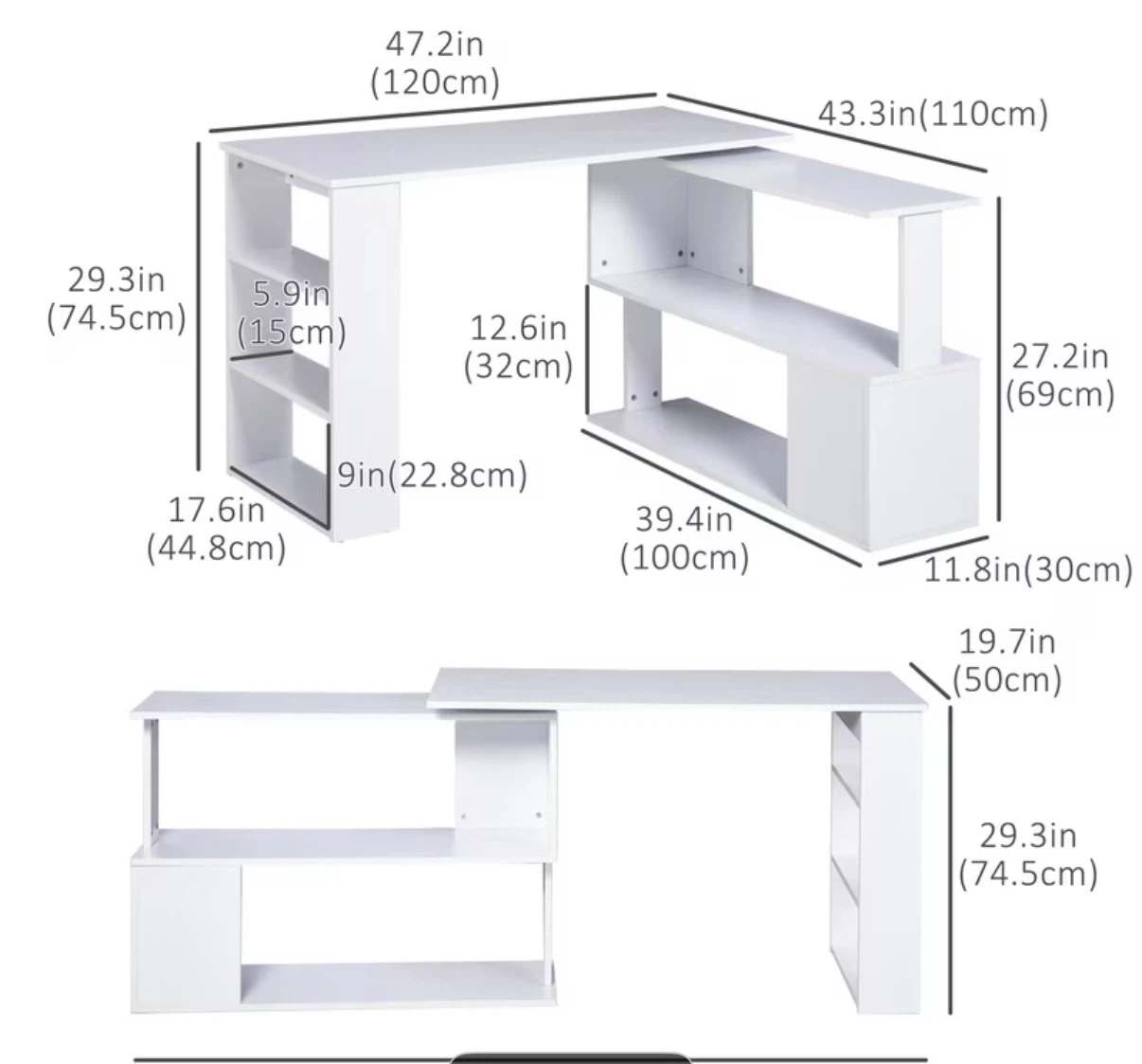 Rotary corner desk/shelf - photo 3