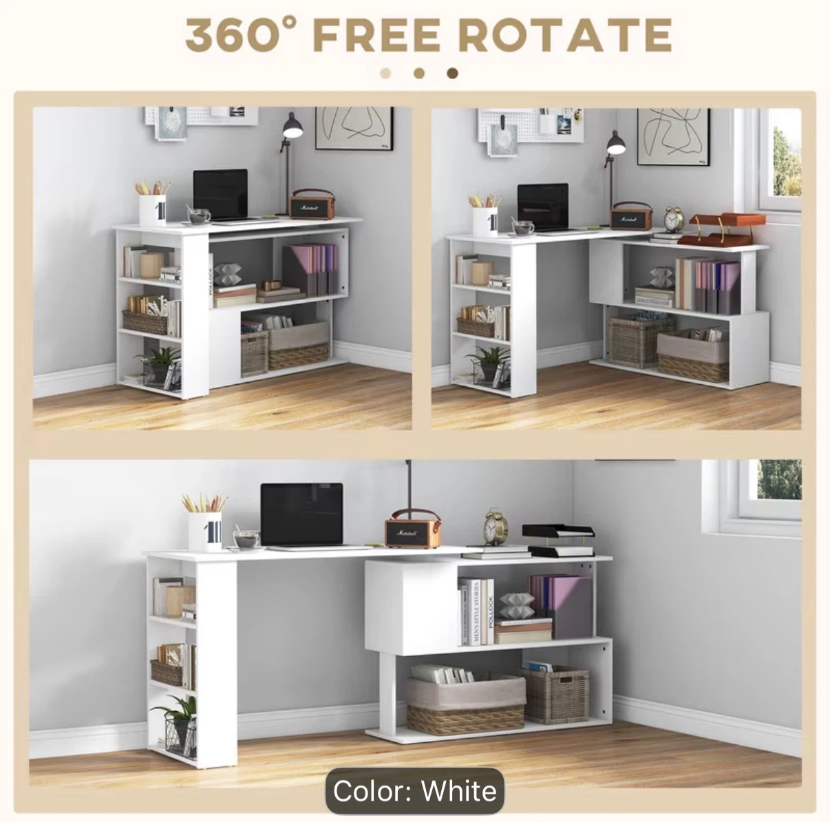 Rotary corner desk/shelf - photo 4