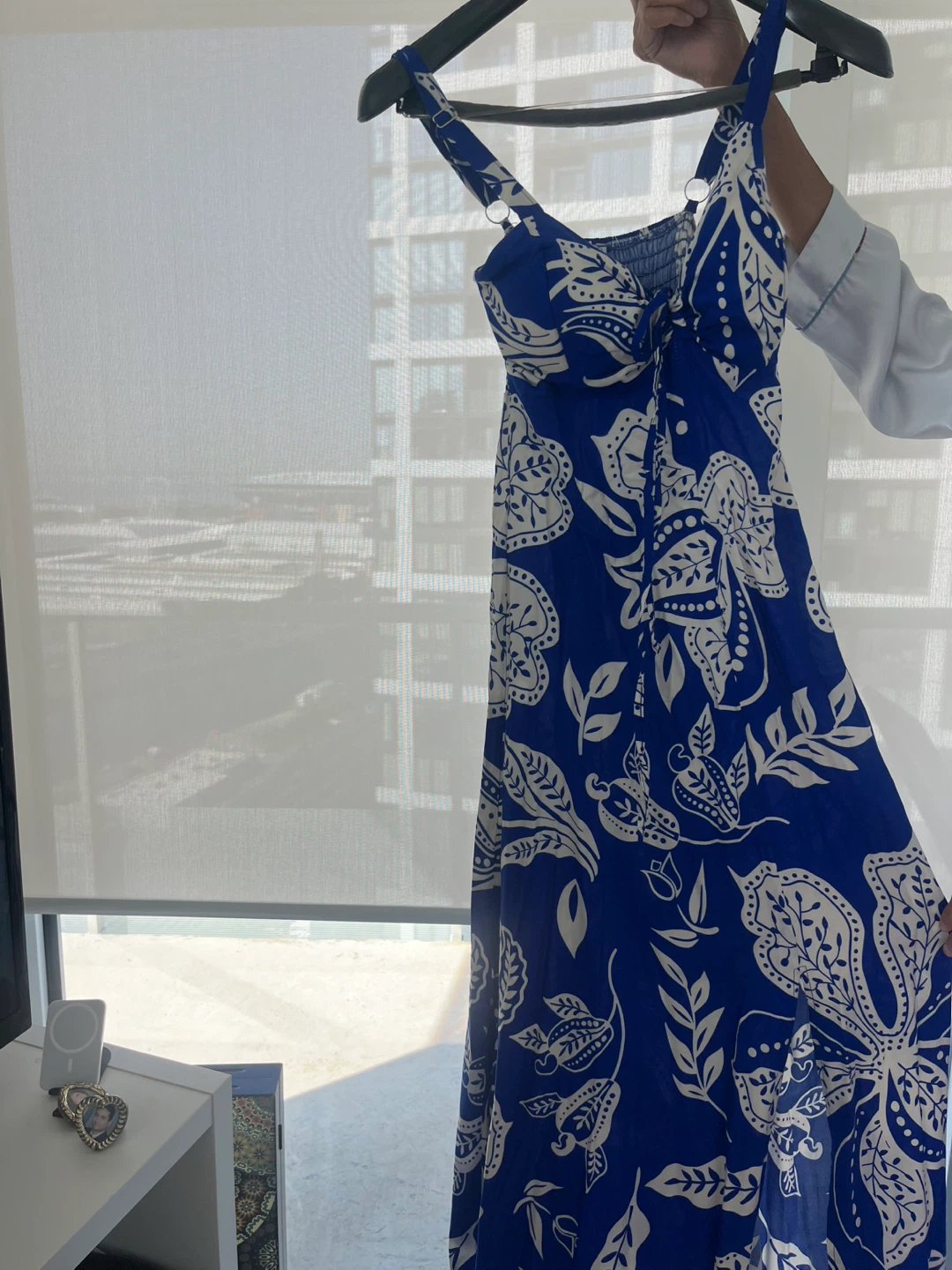 Blue Floral Maxi Dress Size S