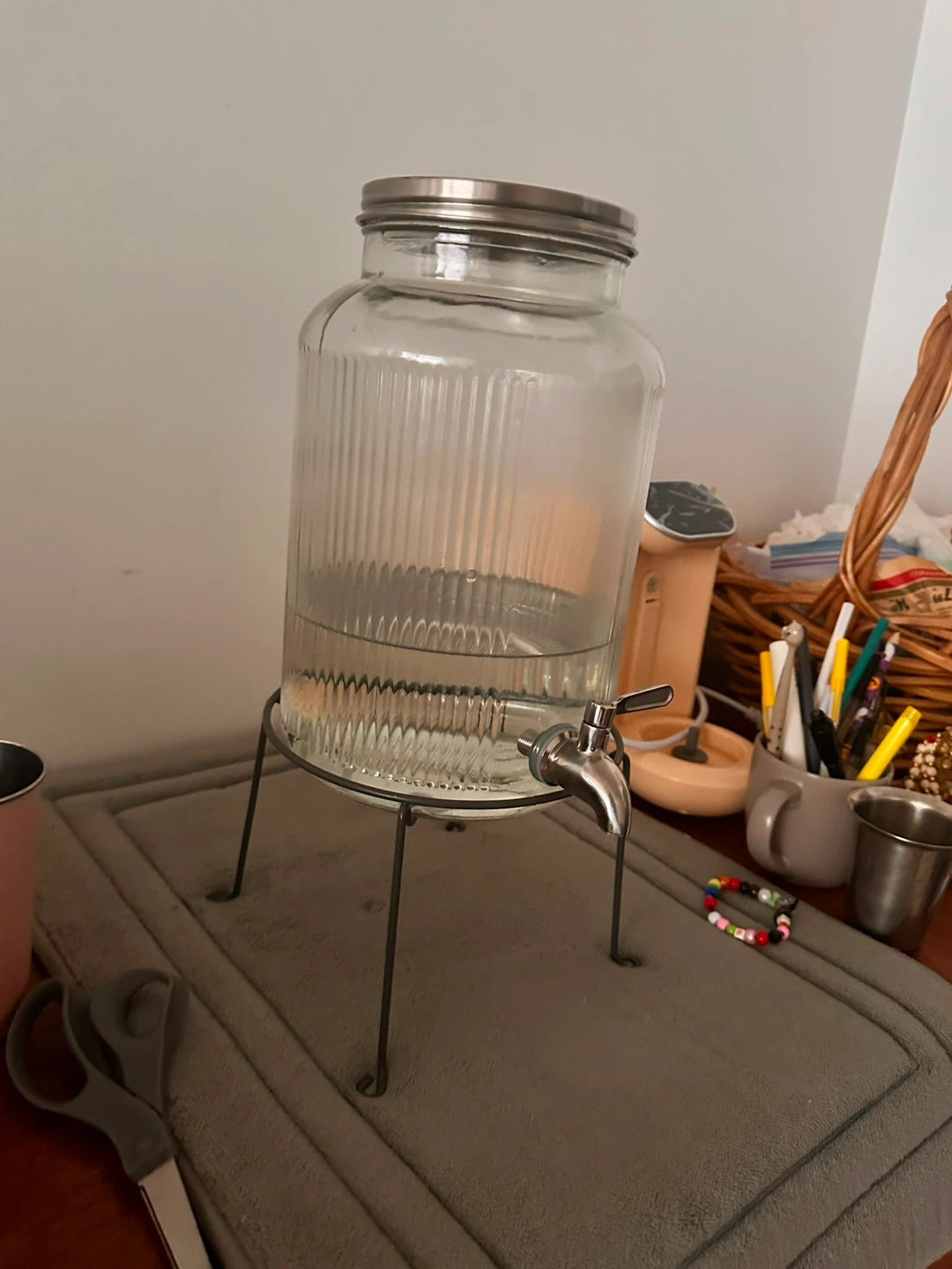 Glass Beverage Dispenser with Spigot